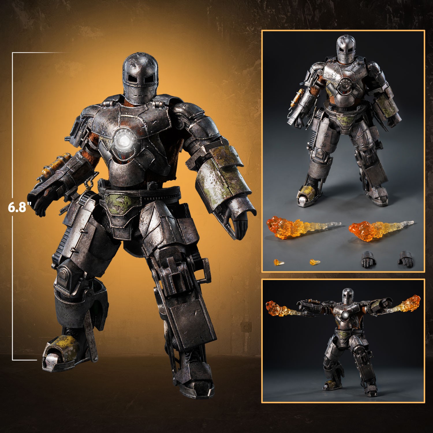 Marvel DLX Iron Man Mark 1 Action Figure  (Prototype Shown) View 2