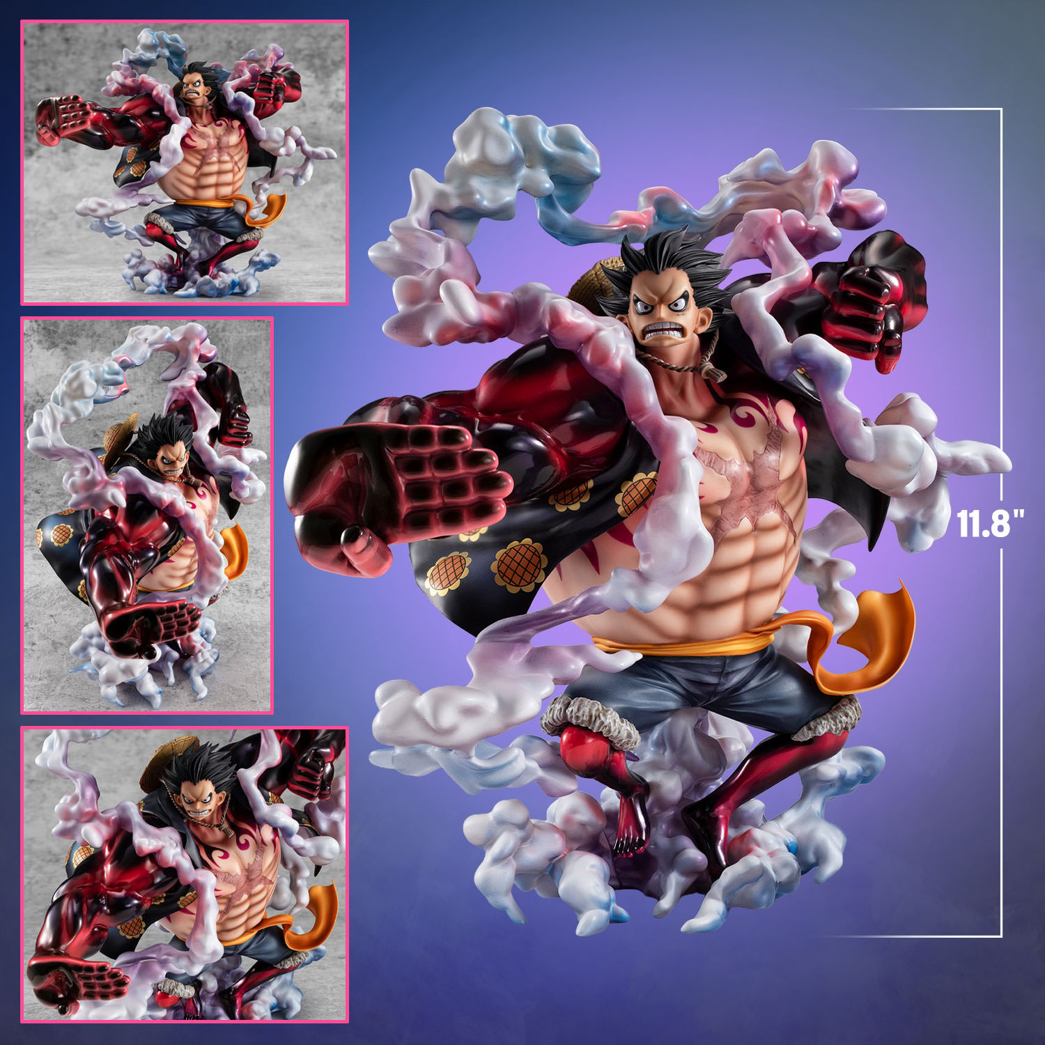 One Piece Monkey D. Luffy Gear 4 Boundman 10th LIMITED Ver. Collectible Figure  (Prototype Shown) View 2