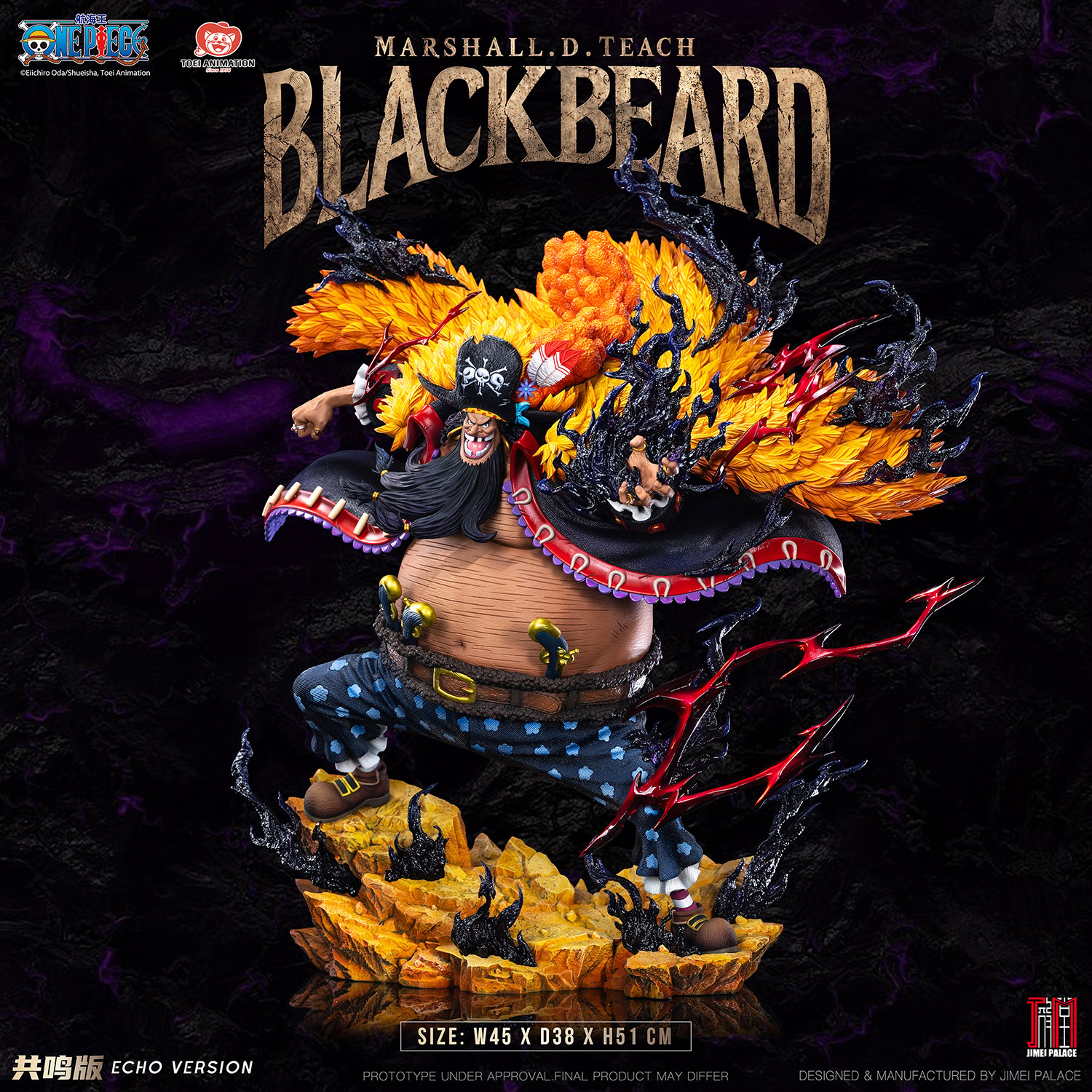 One Piece Blackbeard - Marshall D. Teach (Premium Version) Statues  (Prototype Shown) View 3