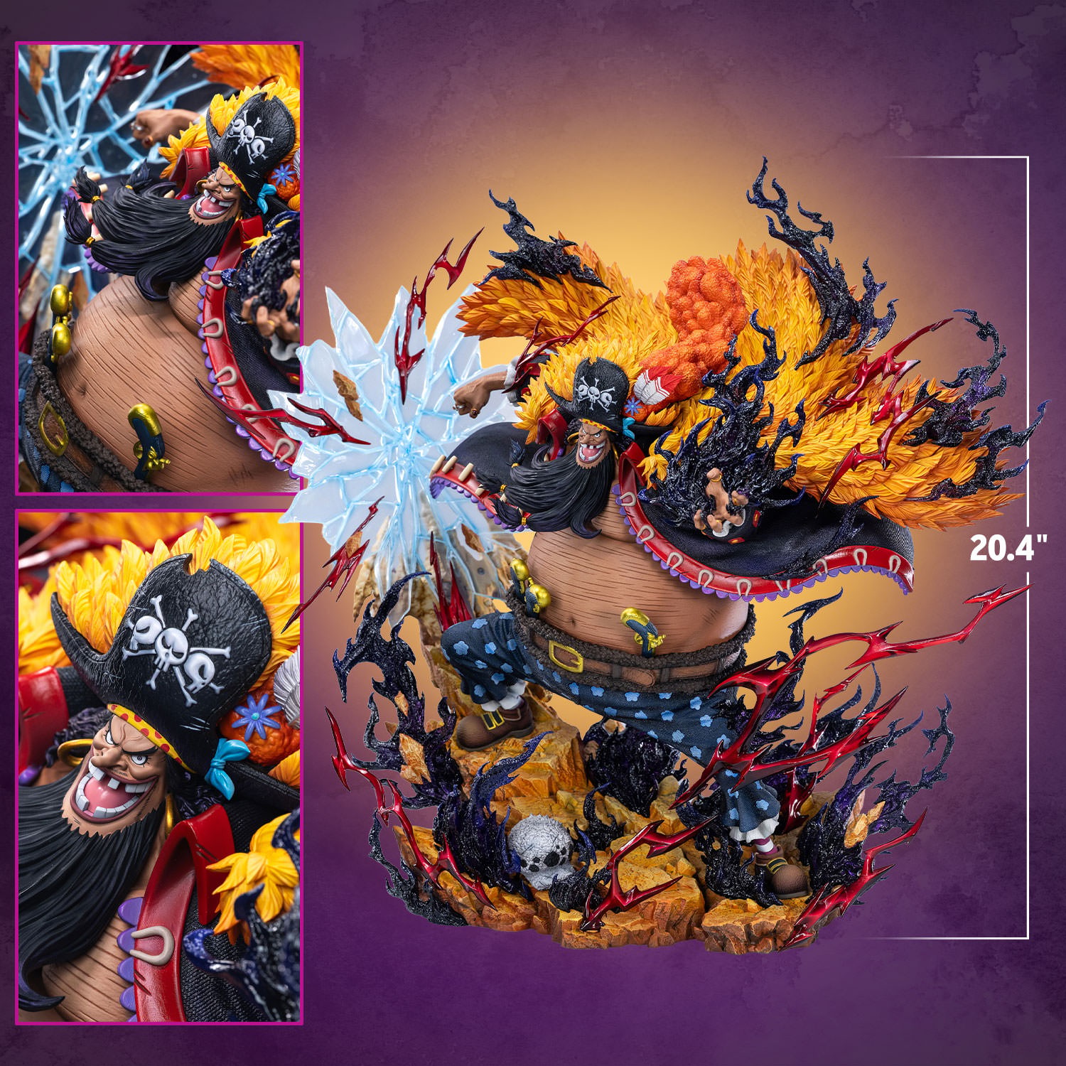 One Piece Blackbeard - Marshall D. Teach (Premium Version) Statues  (Prototype Shown) View 2