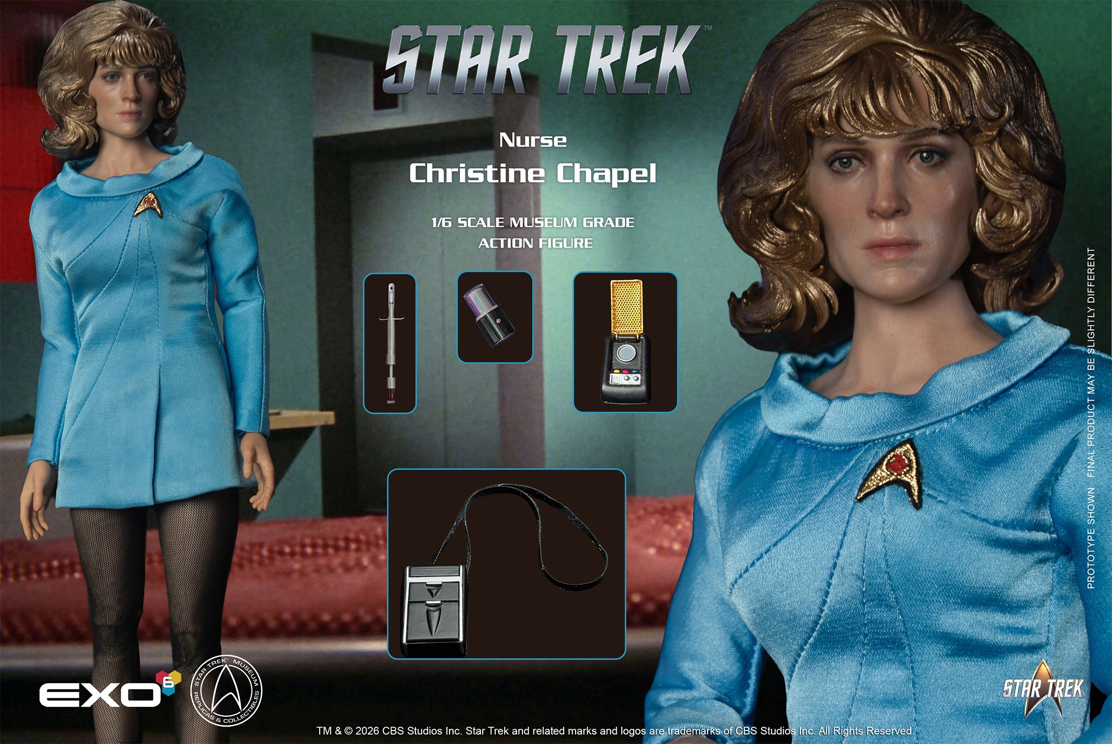 Star Trek Nurse Christine Chapel Sixth Scale Figure  (Prototype Shown) View 12