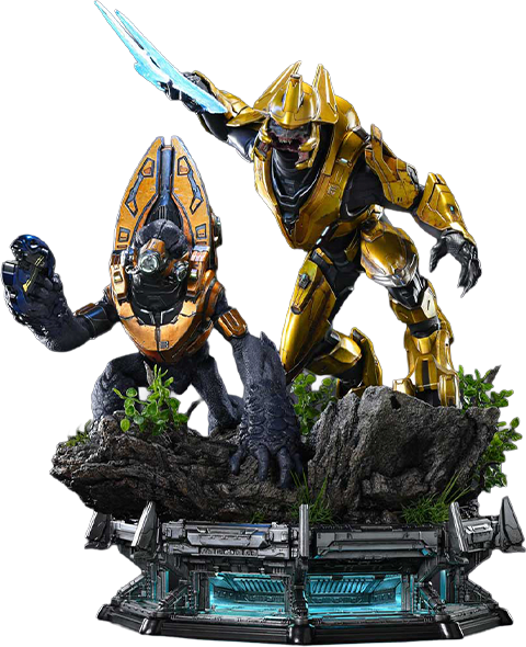 HALO Elite Zealot & Grunt Minor: Covenant Assault Quarter Scale Statue  Collector Edition (Prototype Shown) View 16
