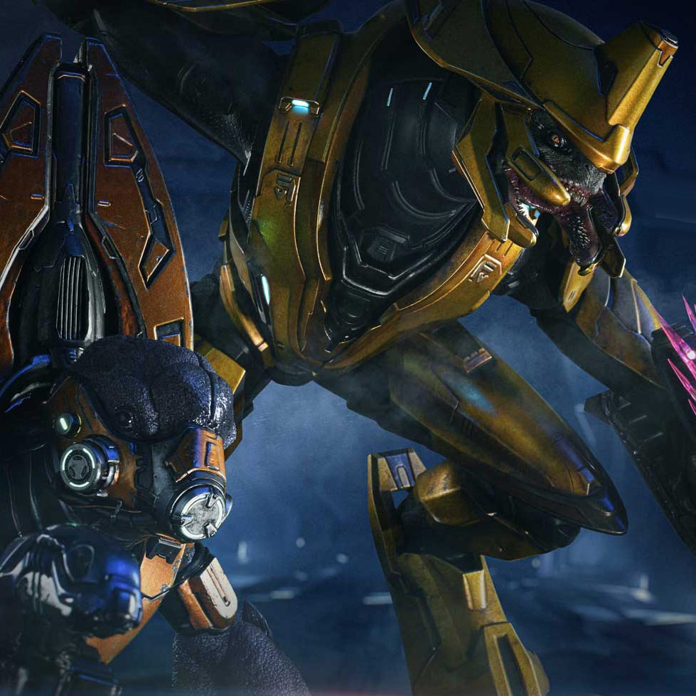 HALO Elite Zealot & Grunt Minor: Covenant Assault (Bonus Version) Quarter Scale Statue  (Prototype Shown) View 3