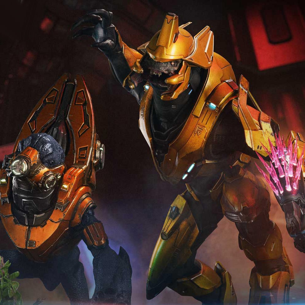 HALO Elite Zealot & Grunt Minor: Covenant Assault (Bonus Version) Quarter Scale Statue  (Prototype Shown) View 4