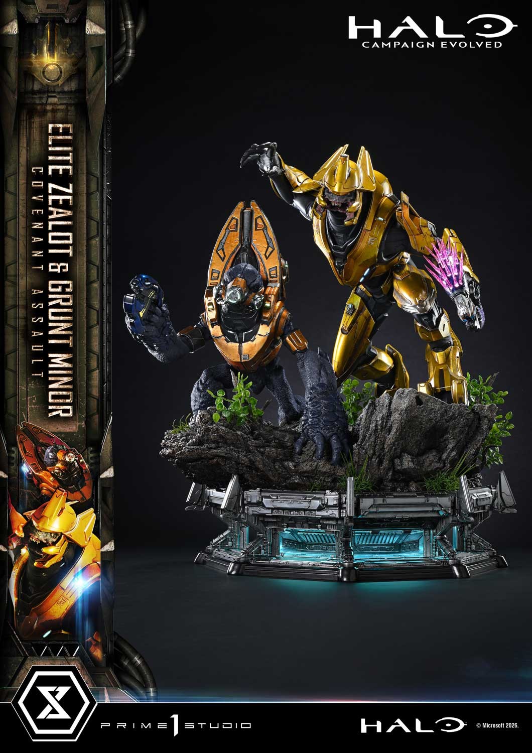 HALO Elite Zealot & Grunt Minor: Covenant Assault (Bonus Version) Quarter Scale Statue  (Prototype Shown) View 7