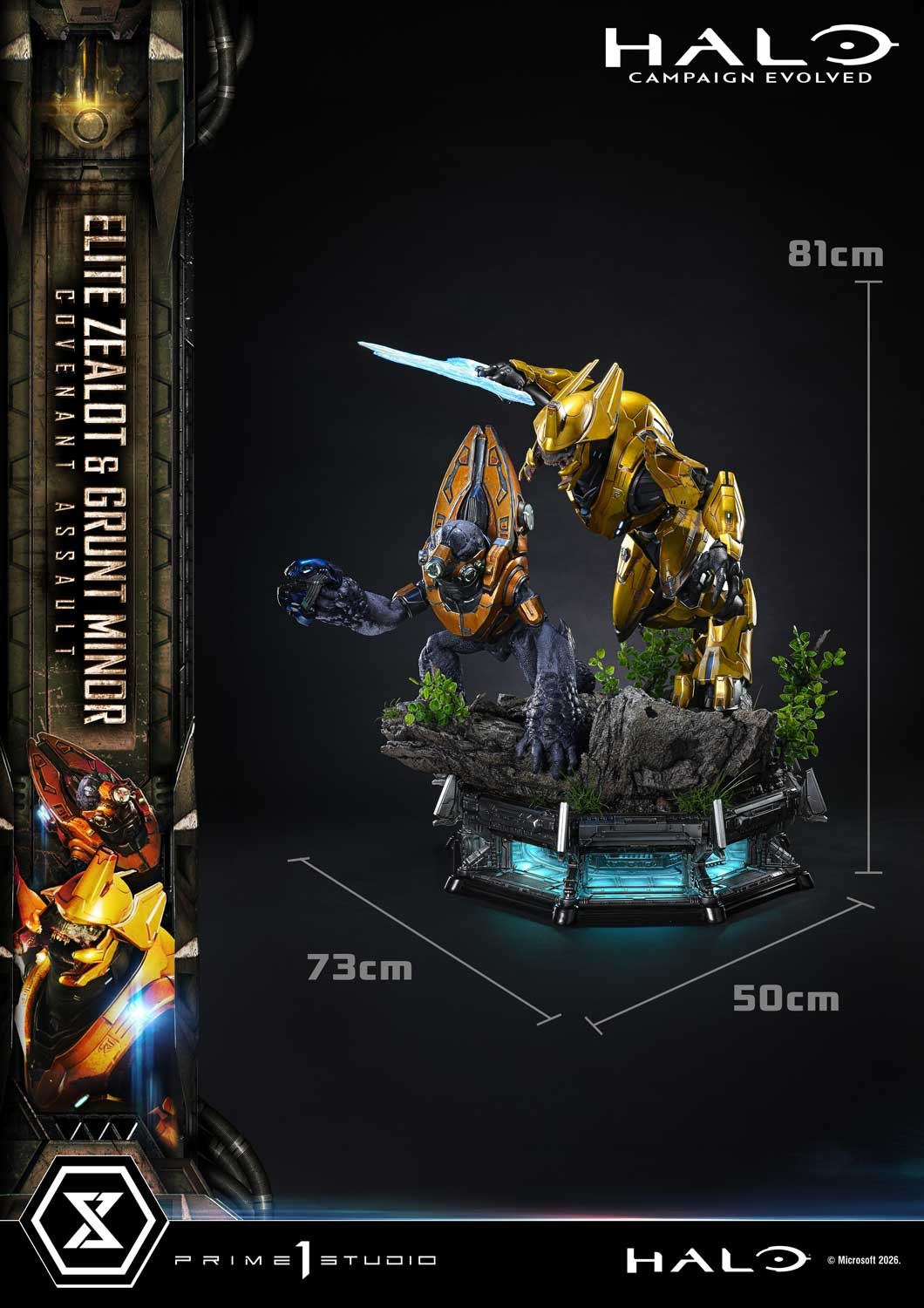 HALO Elite Zealot & Grunt Minor: Covenant Assault (Bonus Version) Quarter Scale Statue  (Prototype Shown) View 9