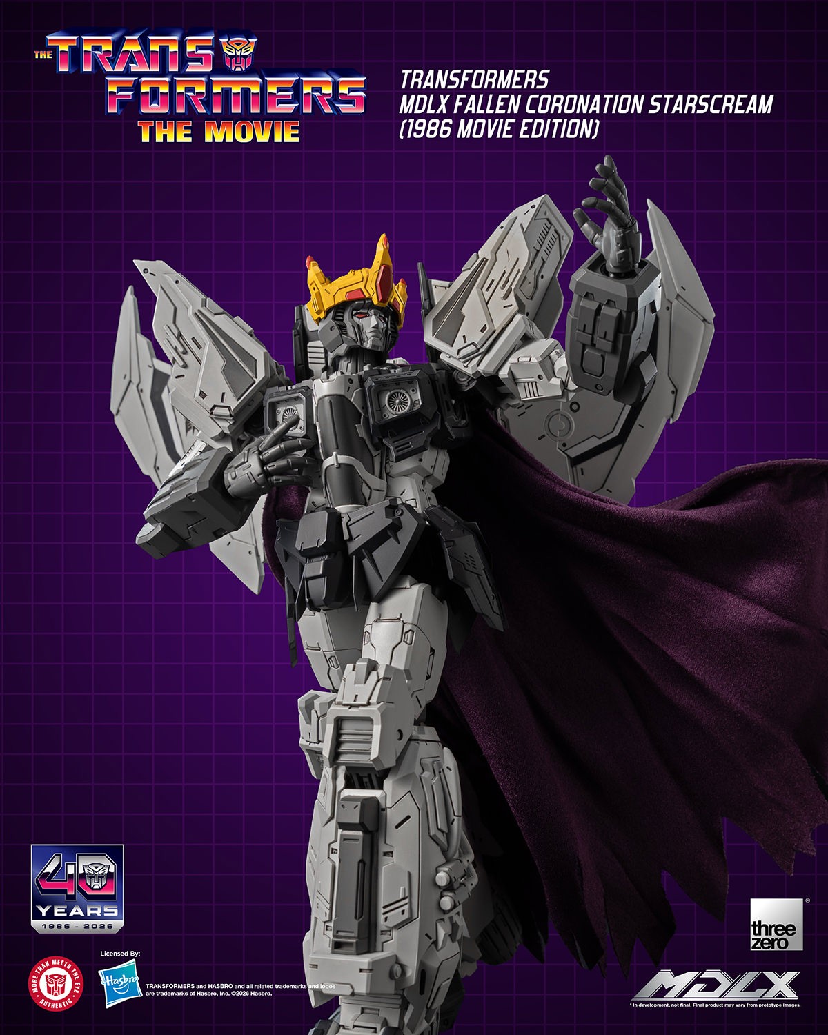 Transformers Fallen Coronation Starscream (1986 Movie Edition) MDLX Action Figure  (Prototype Shown) View 7