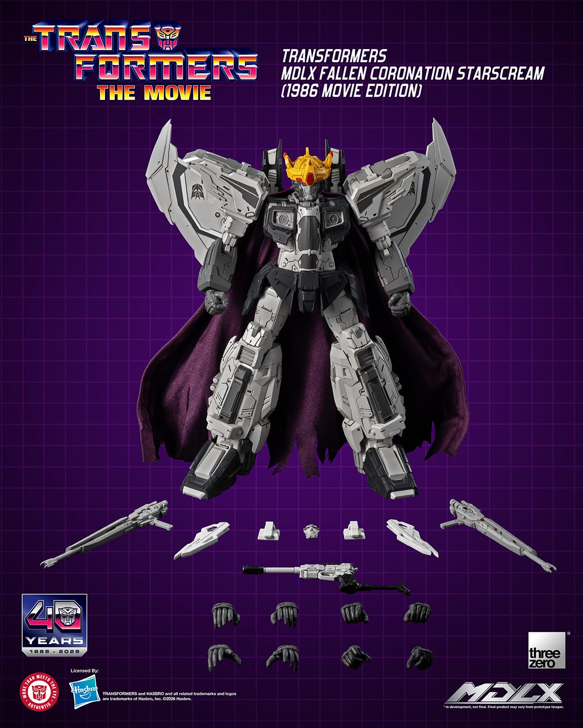 Transformers Fallen Coronation Starscream (1986 Movie Edition) MDLX Action Figure  (Prototype Shown) View 10