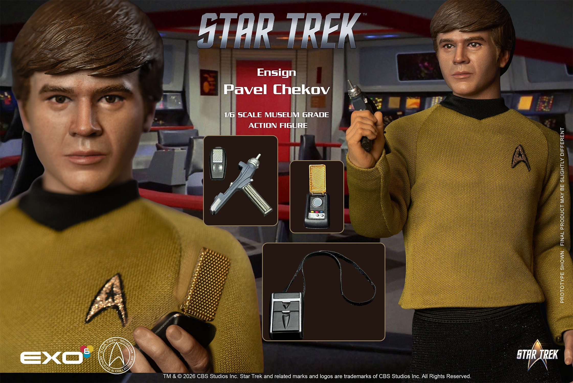 Star Trek Ensign Pavel Chekov Sixth Scale Figure  (Prototype Shown) View 14