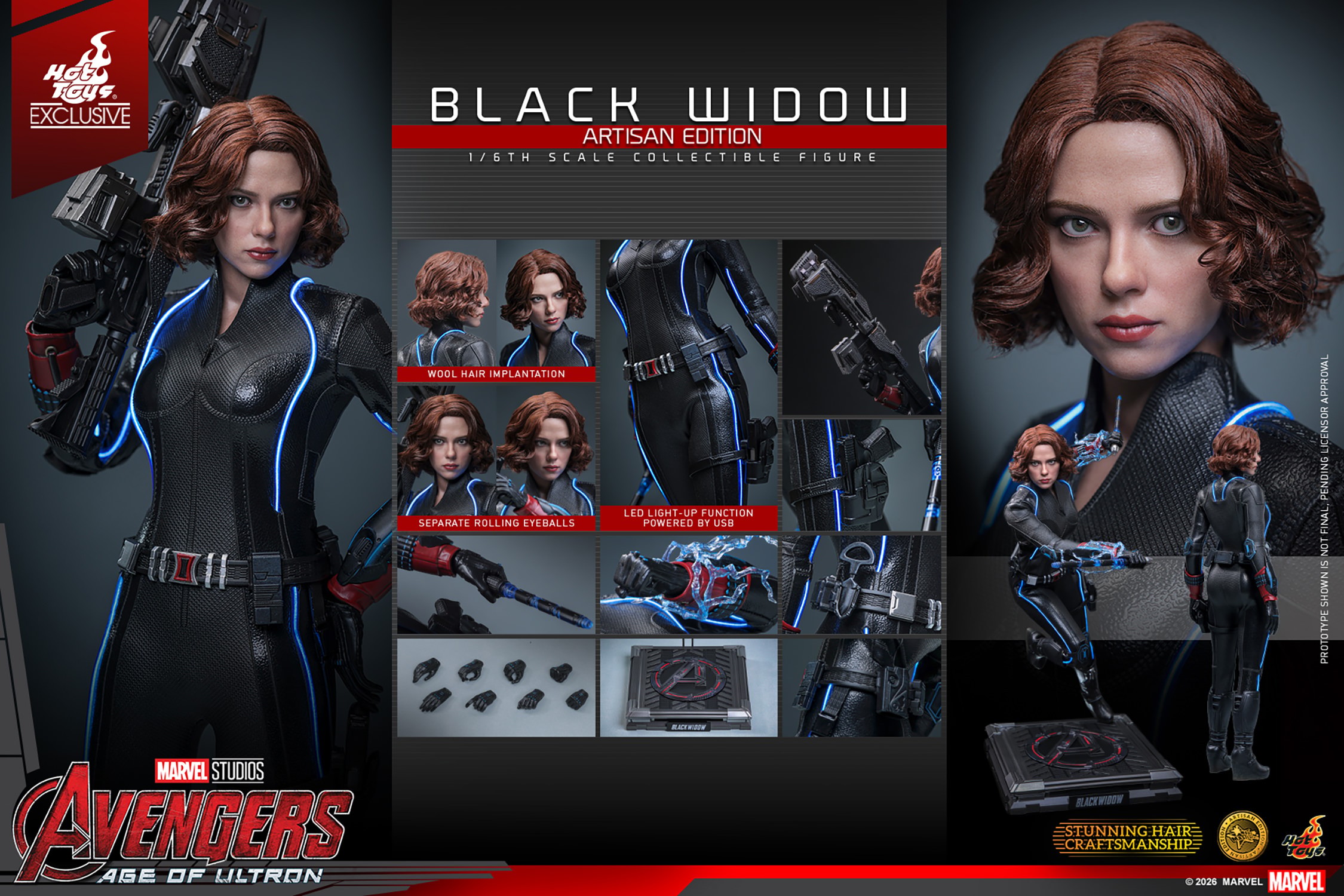 Marvel Black Widow (Artisan Edition) Sixth Scale Figure  (Prototype Shown) View 18