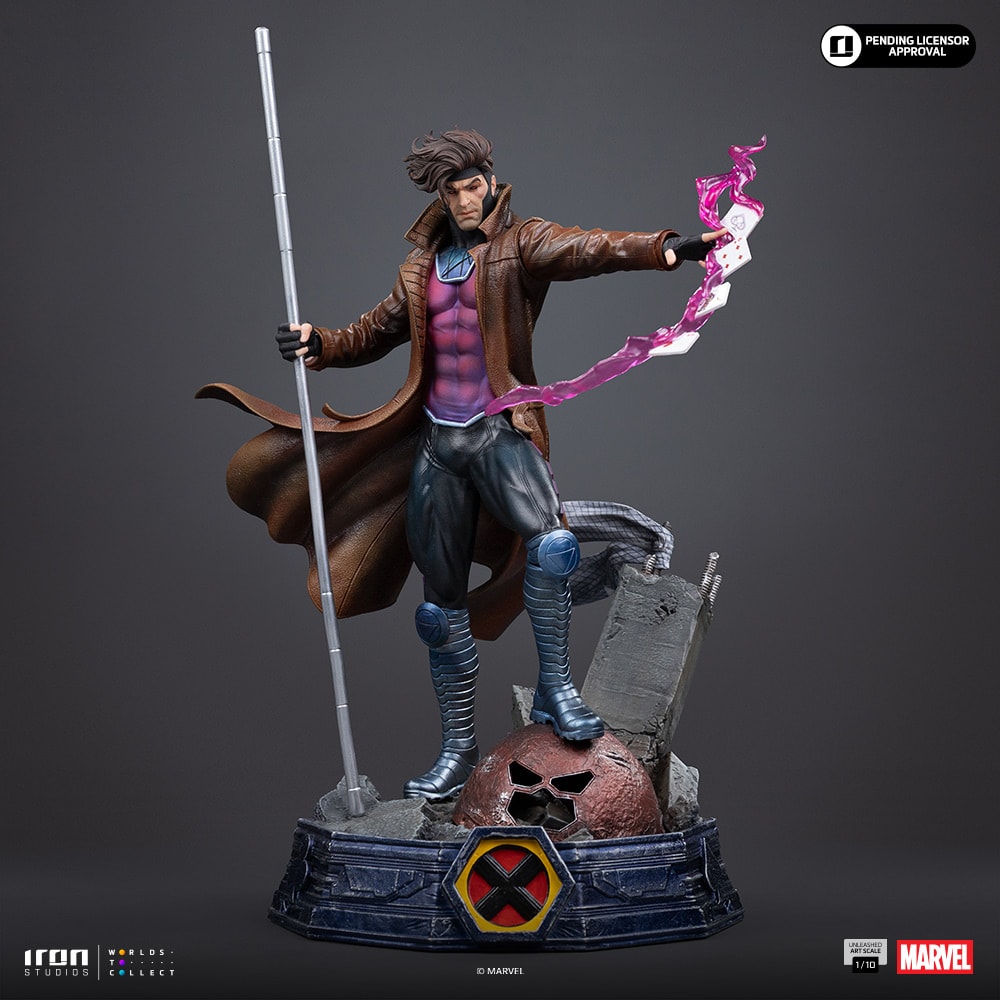 Marvel Gambit Unleashed 1:10 Scale Statue  (Prototype Shown) View 11
