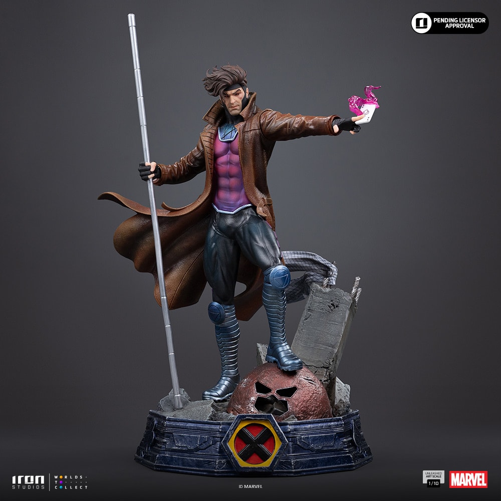 Marvel Gambit Unleashed 1:10 Scale Statue  (Prototype Shown) View 12