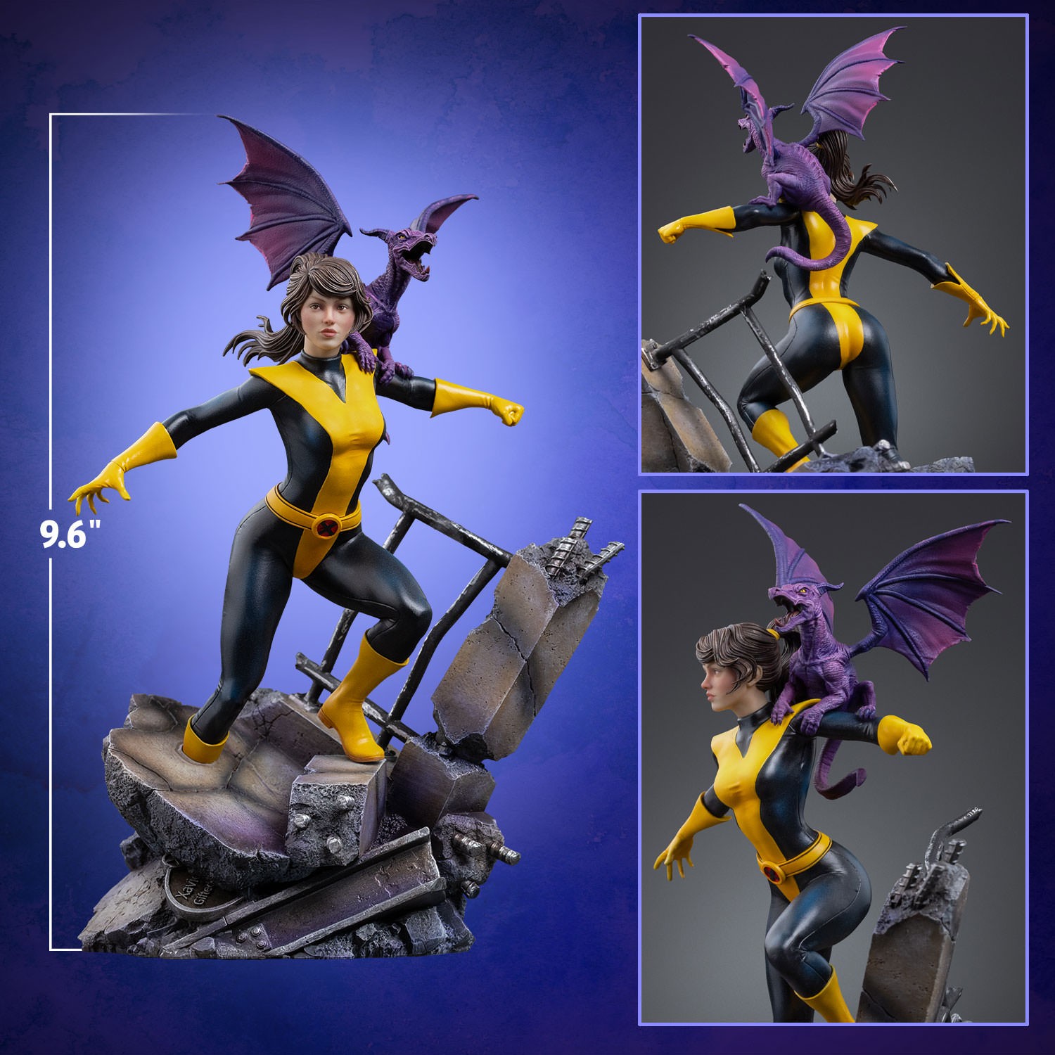 Marvel Kitty Pryde & Lockheed 1:10 Scale Statue  (Prototype Shown) View 2