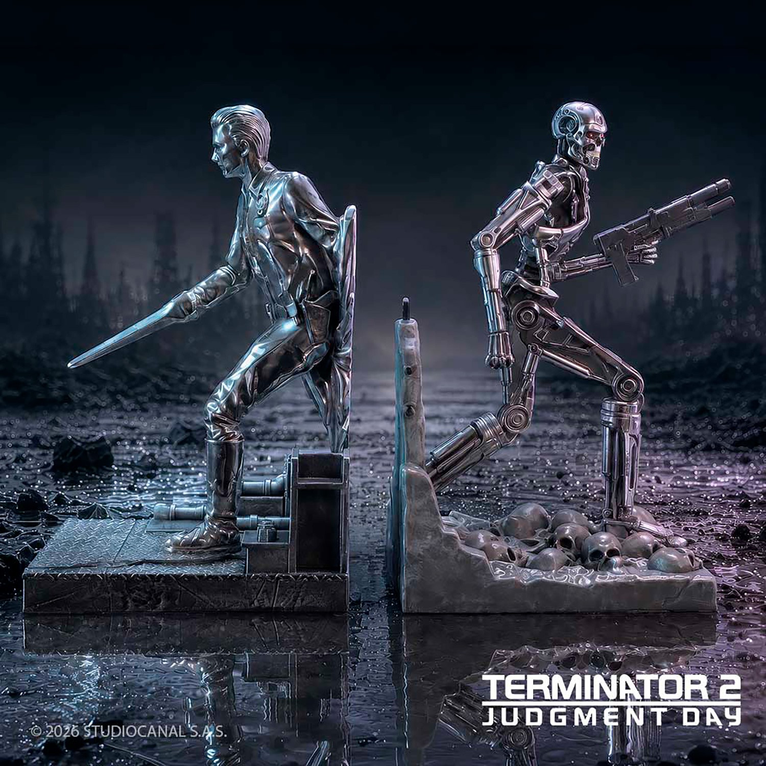 Terminator T-1000 vs T-800 Bookends Office Supplies  (Prototype Shown) View 2