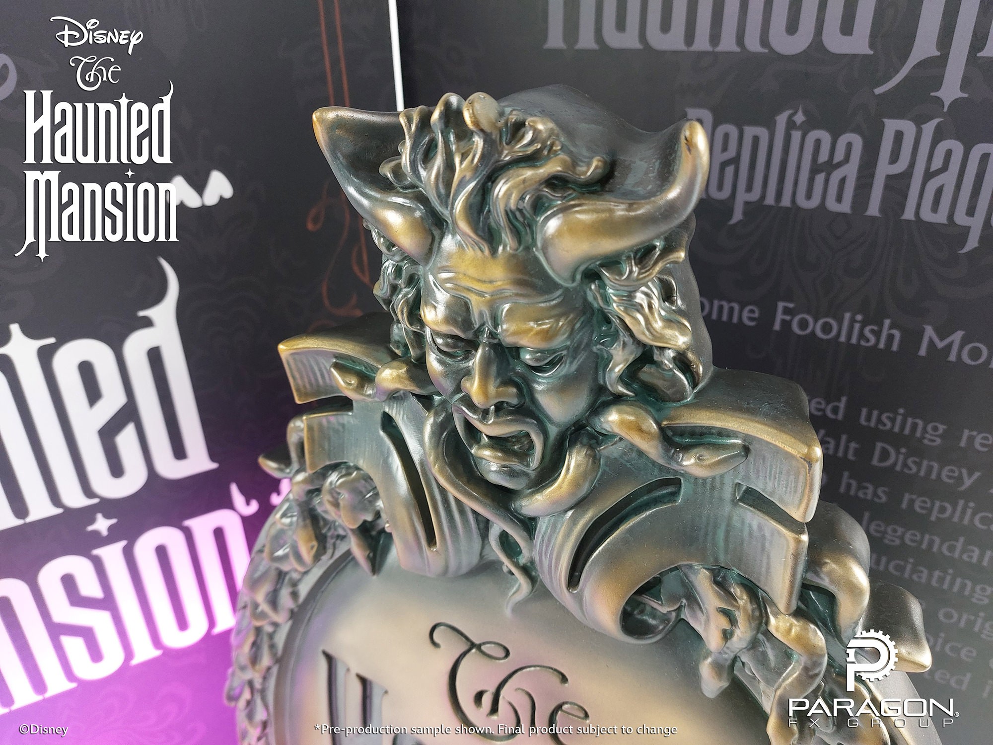 Disney Ghost Host Gate Plaque Prop Replica  (Prototype Shown) View 6