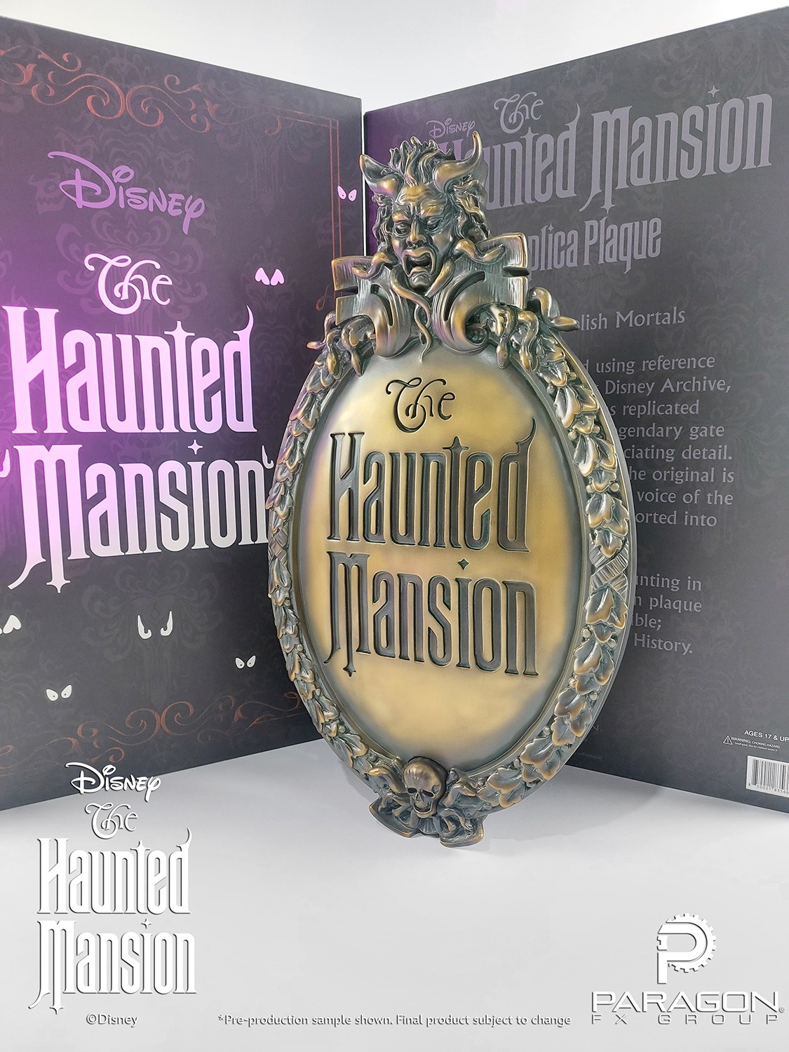 Disney Ghost Host Gate Plaque Prop Replica  (Prototype Shown) View 8