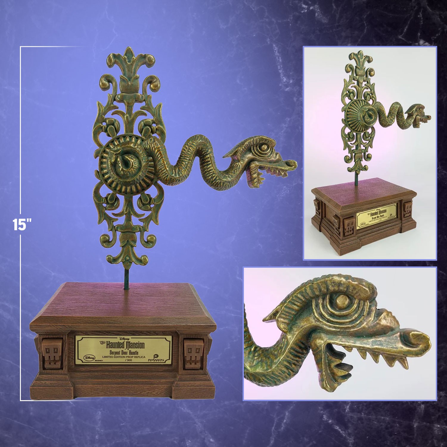Disney Serpent Door Handle Prop Replica  (Prototype Shown) View 2