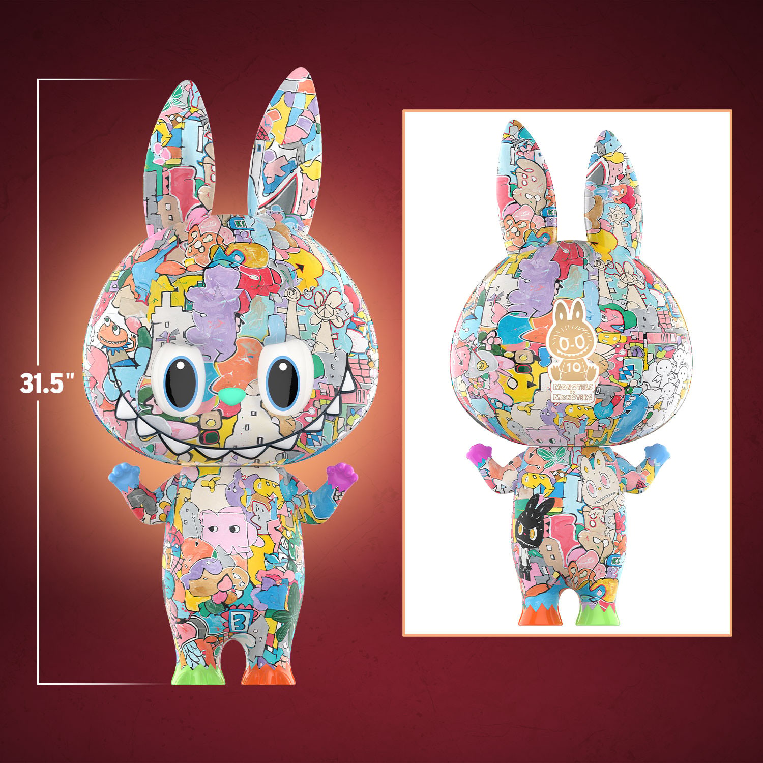 The Monsters MEGA LABUBU 1000% Tenth Anniversary Collectible Figure  (Prototype Shown) View 2