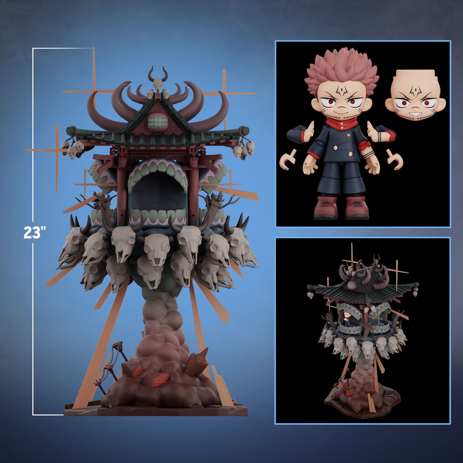 Jujutsu Kaisen Jujutsu Kaisen Series Scene Block - Sukuna Collectible Figure  (Prototype Shown) View 2