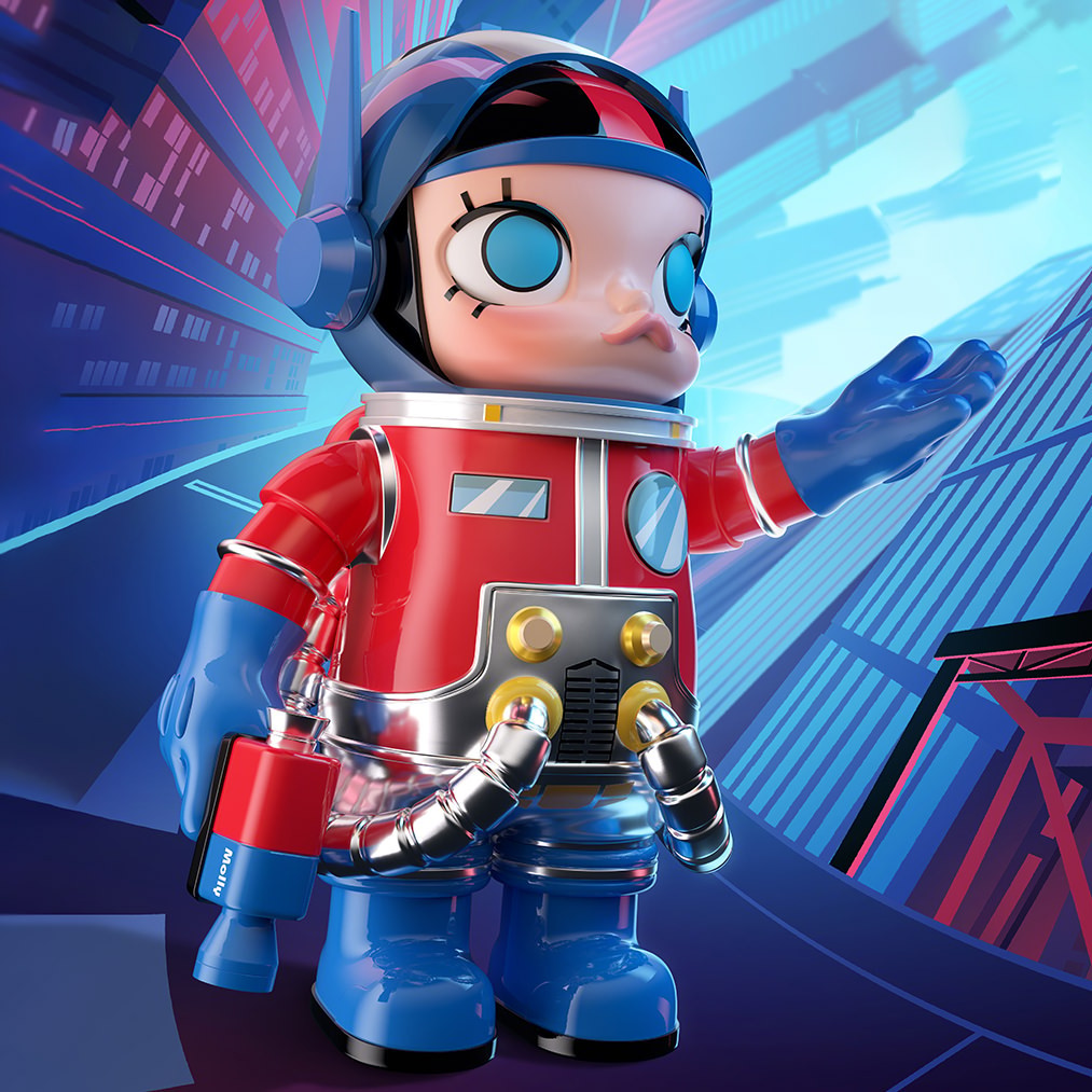 Molly x Transformers MEGA SPACE MOLLY 400% Optimus Prime Collectible Figure  (Prototype Shown) View 3