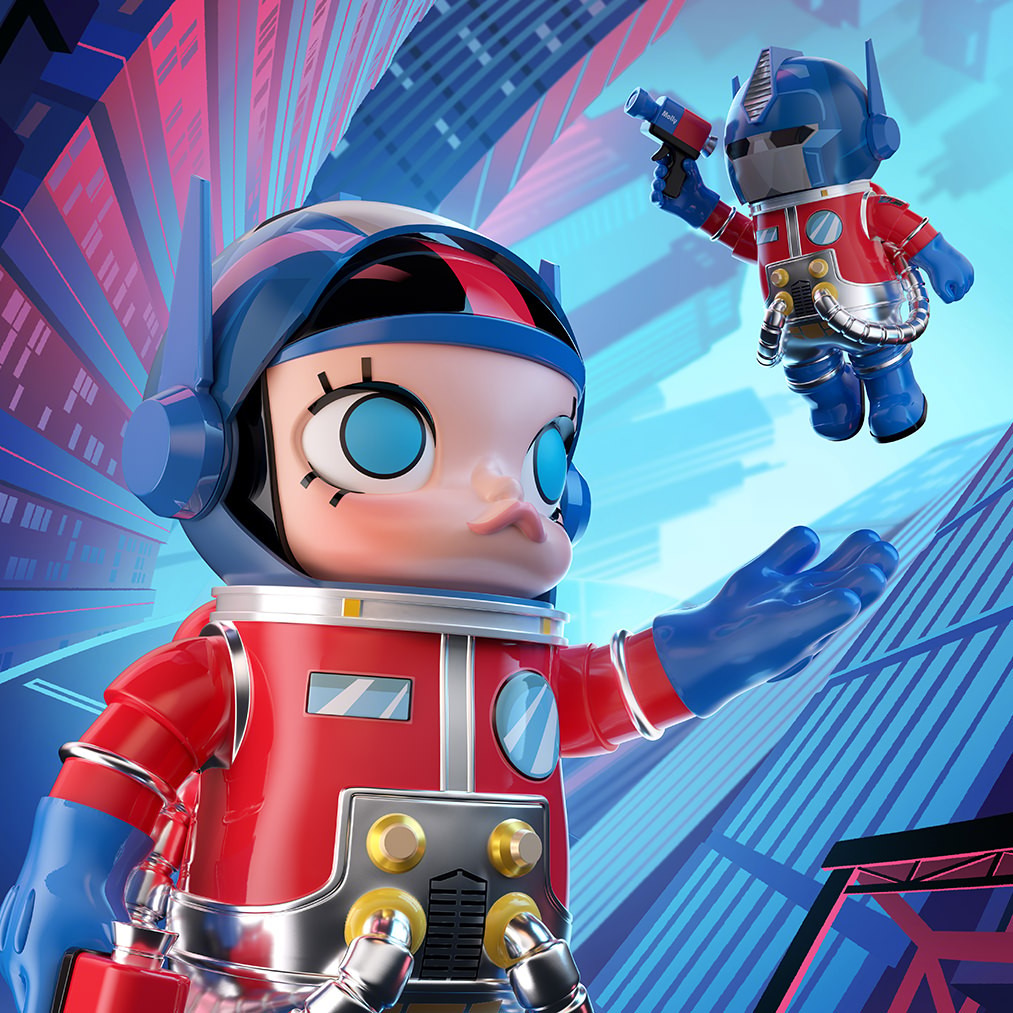 Molly x Transformers MEGA SPACE MOLLY 400% Optimus Prime Collectible Figure  (Prototype Shown) View 5
