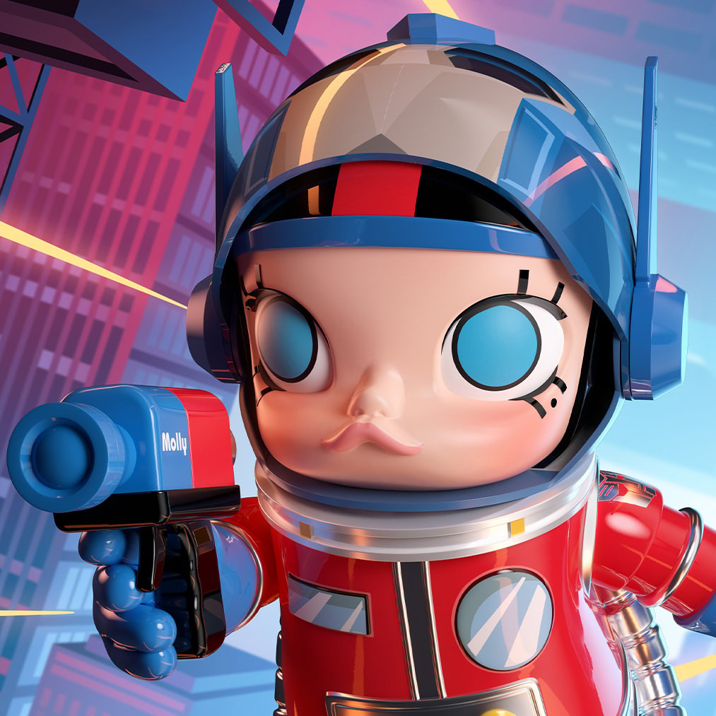 Molly x Transformers MEGA SPACE MOLLY 400% Optimus Prime Collectible Figure  (Prototype Shown) View 6
