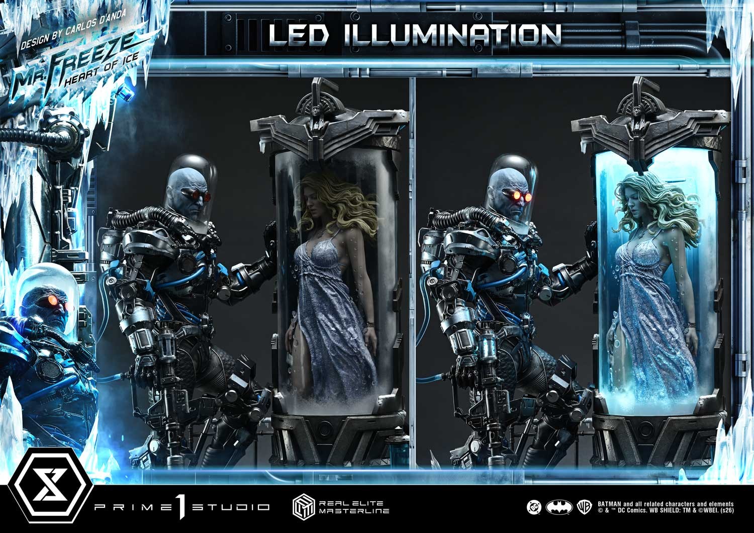 DC Comics Mr. Freeze: Heart of Ice (Deluxe Version) 1:3 Scale Statue  (Prototype Shown) View 9