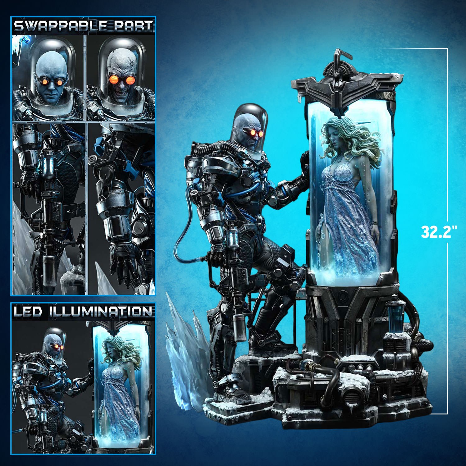 DC Comics Mr. Freeze: Heart of Ice (Deluxe Version) 1:3 Scale Statue  (Prototype Shown) View 2