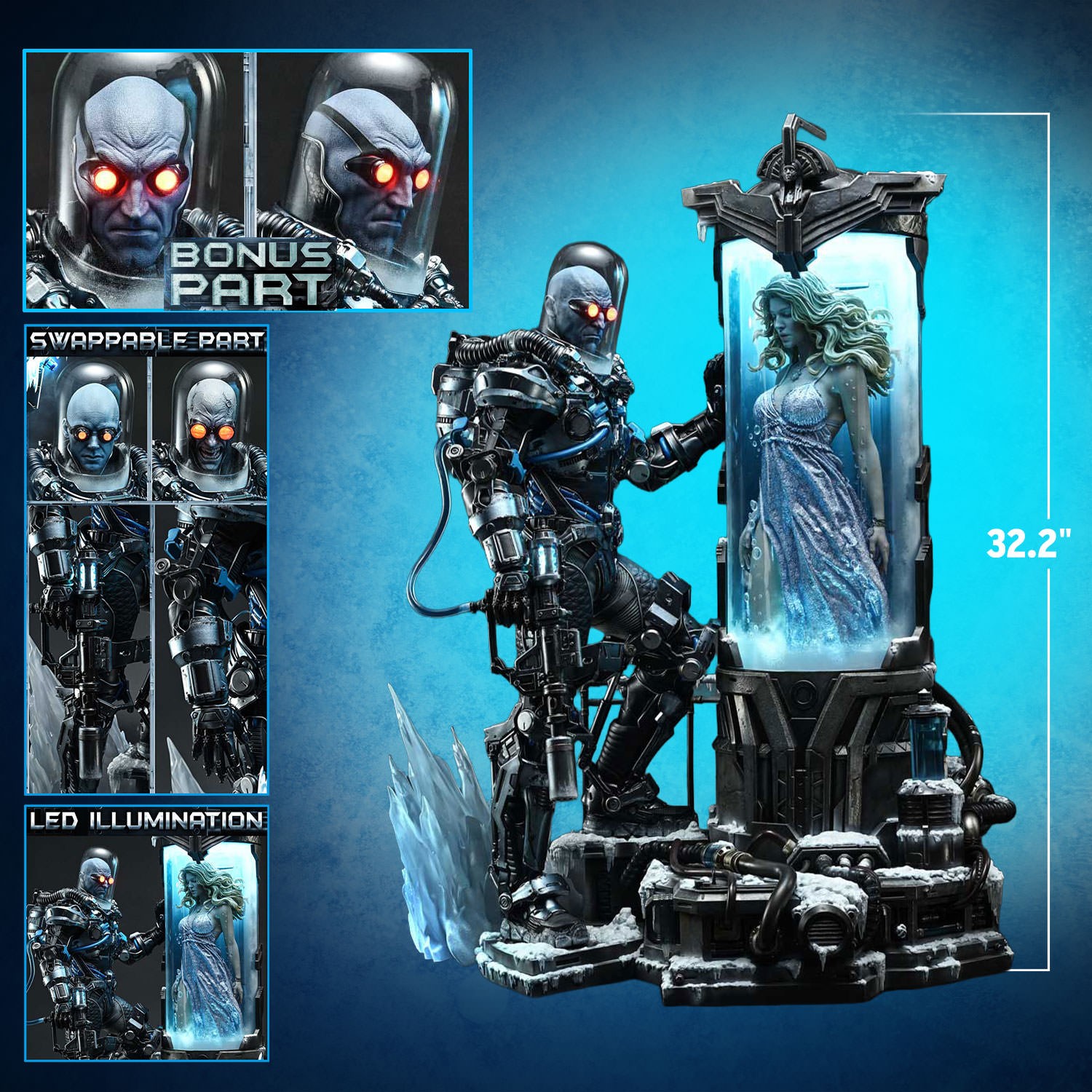 DC Comics Mr. Freeze: Heart of Ice (Deluxe Bonus Version) 1:3 Scale Statue  (Prototype Shown) View 2