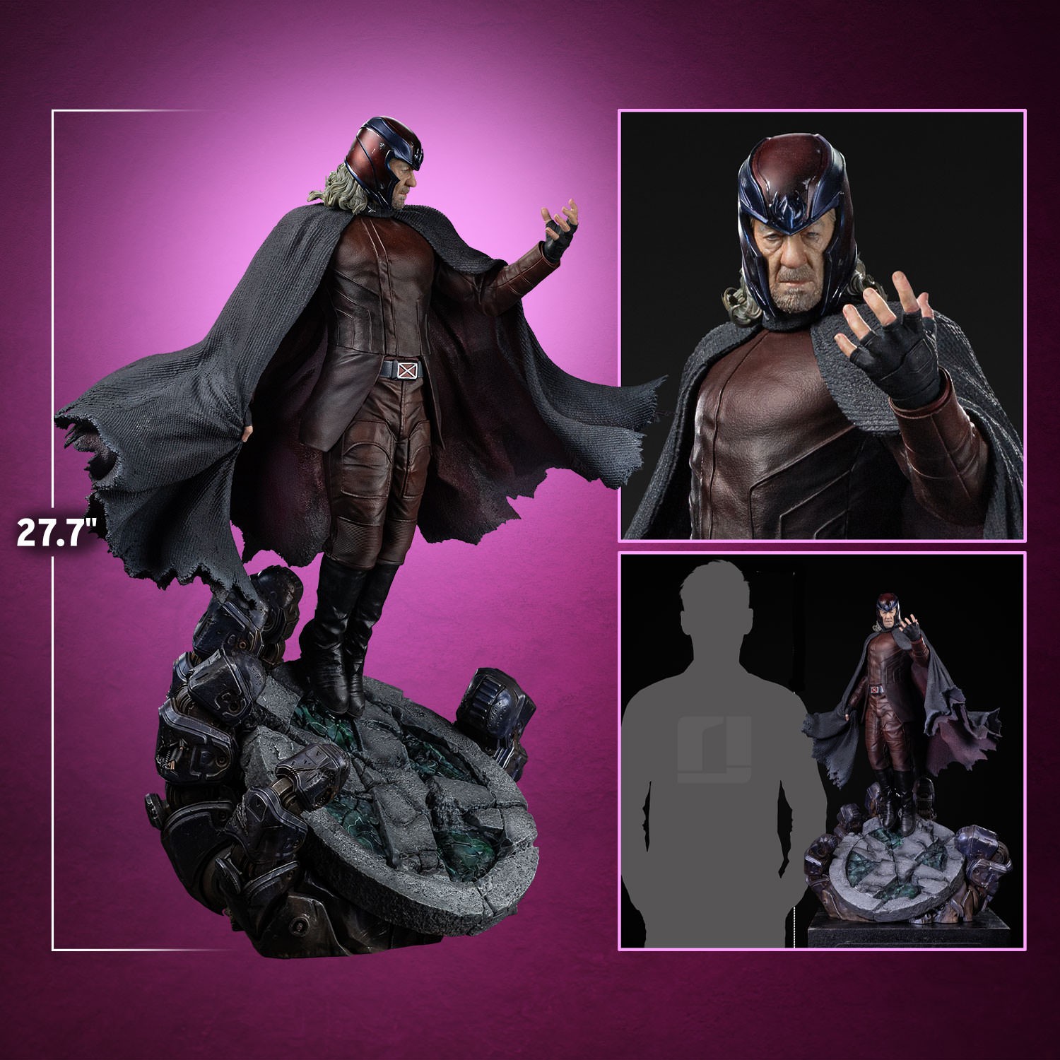 Marvel Magneto Quarter Scale Statue  (Prototype Shown) View 2