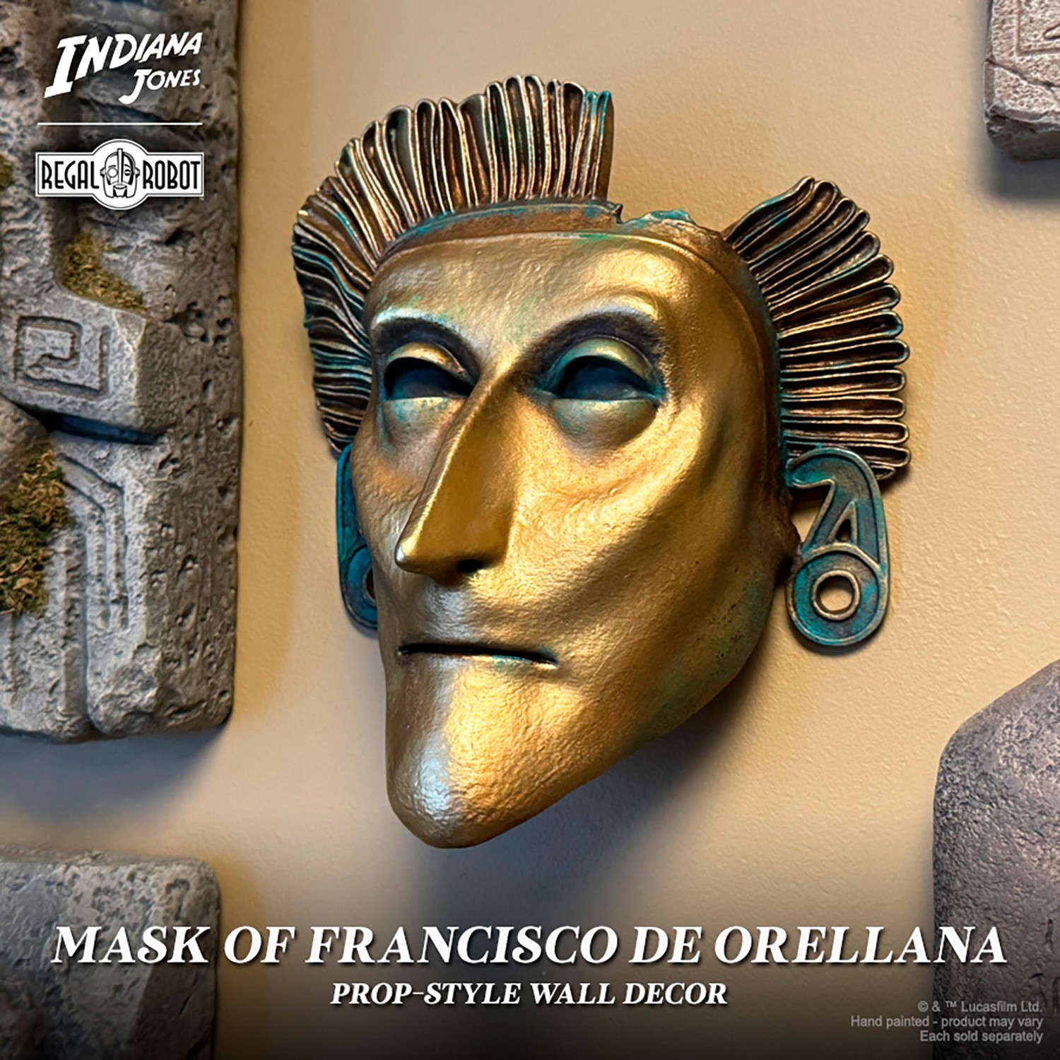 Indiana Jones Mask of Francisco de Orellana Wall Decor  (Prototype Shown) View 1