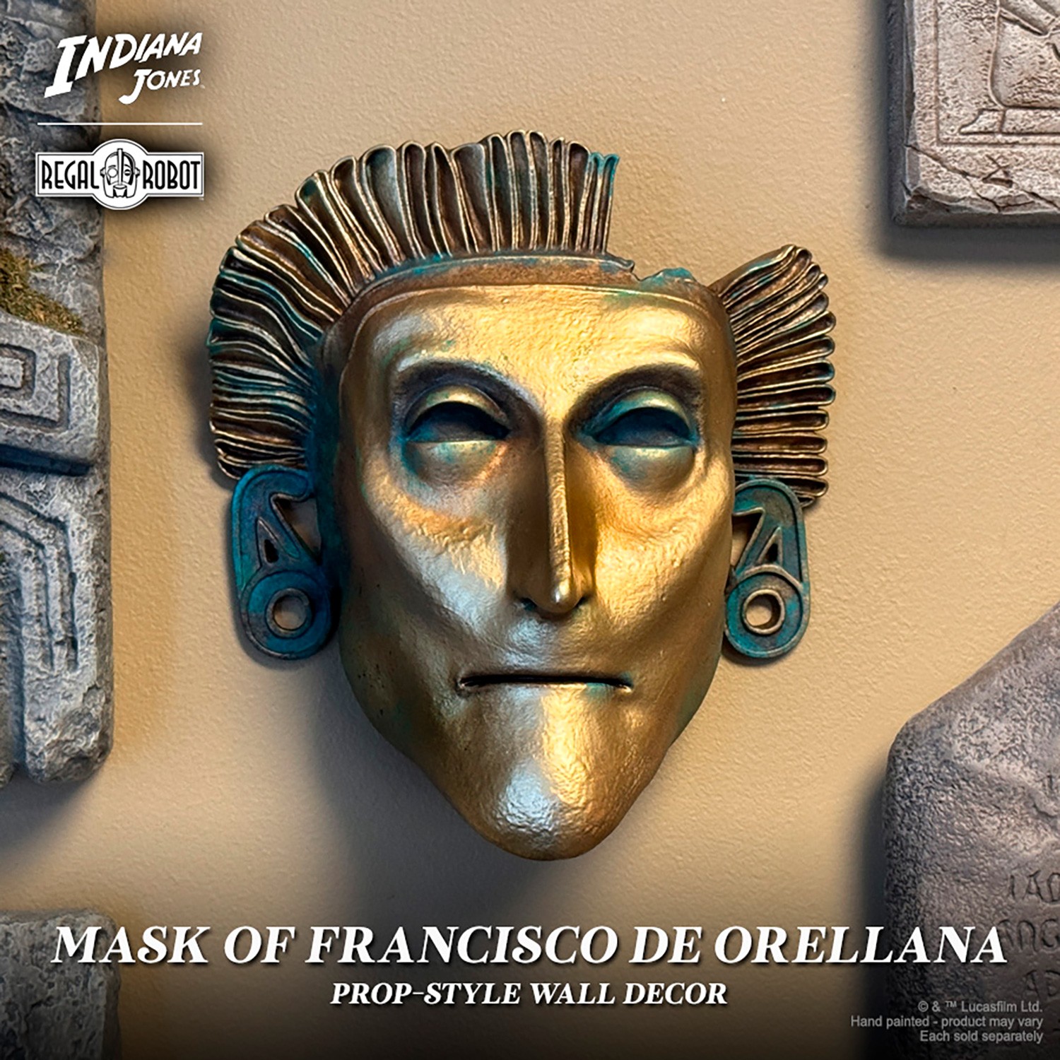 Indiana Jones Mask of Francisco de Orellana Wall Decor  (Prototype Shown) View 2