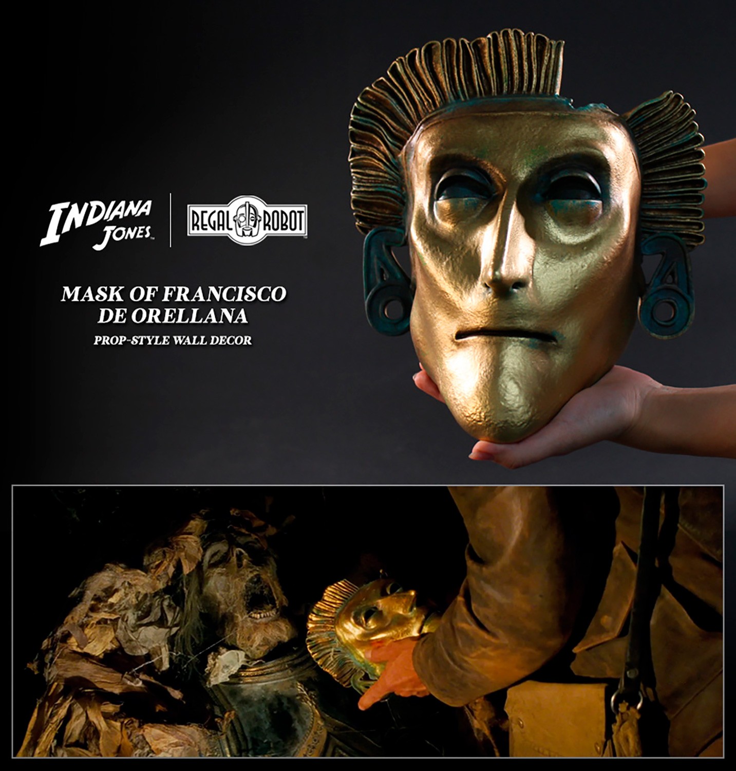 Indiana Jones Mask of Francisco de Orellana Wall Decor  (Prototype Shown) View 7