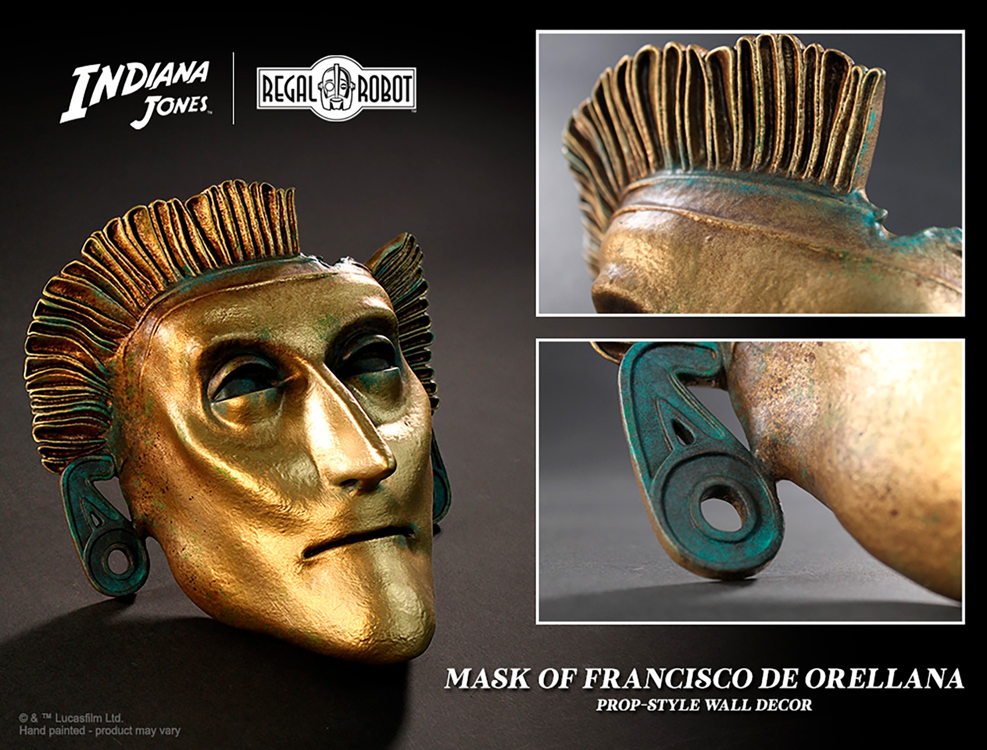 Indiana Jones Mask of Francisco de Orellana Wall Decor  (Prototype Shown) View 8