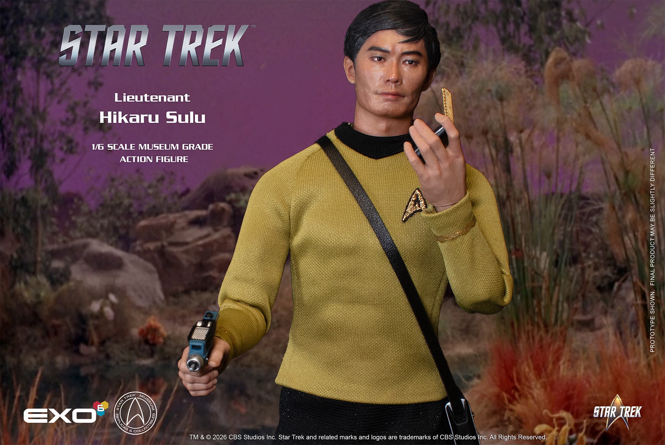 Star Trek Lieutenant Hikaru Sulu Sixth Scale Figure  (Prototype Shown) View 1