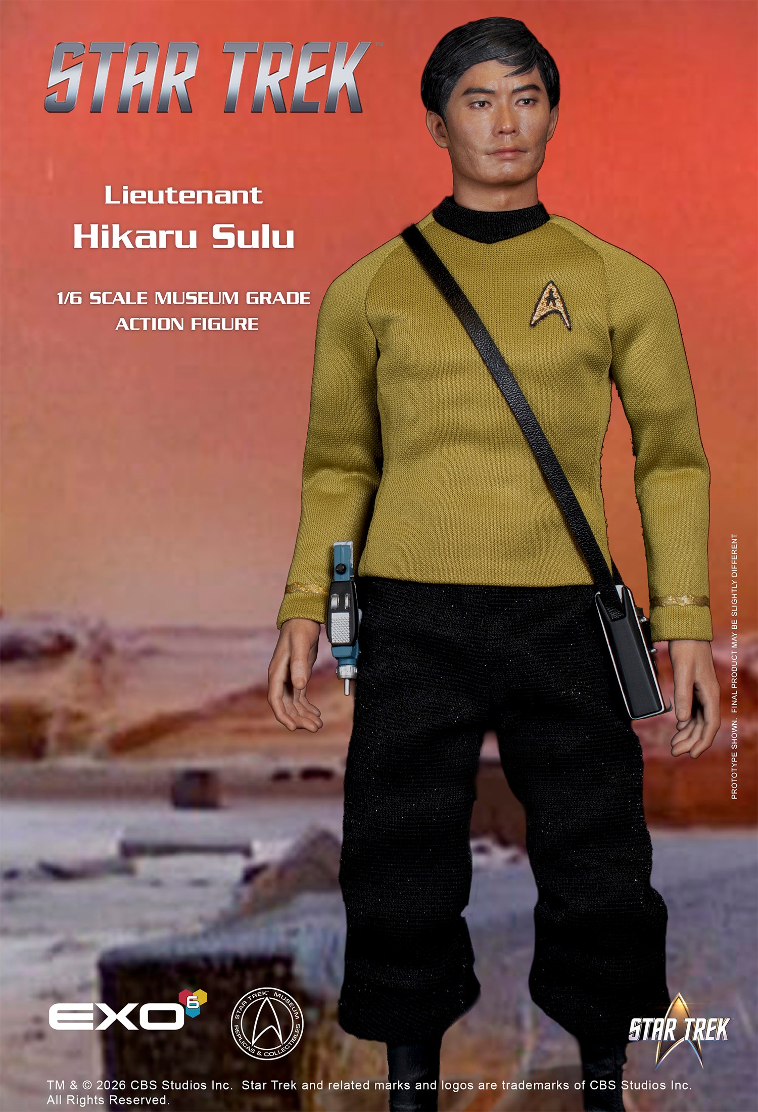 Star Trek Lieutenant Hikaru Sulu Sixth Scale Figure  (Prototype Shown) View 7