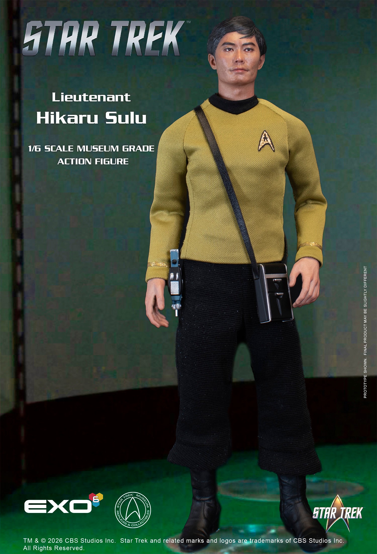 Star Trek Lieutenant Hikaru Sulu Sixth Scale Figure  (Prototype Shown) View 8