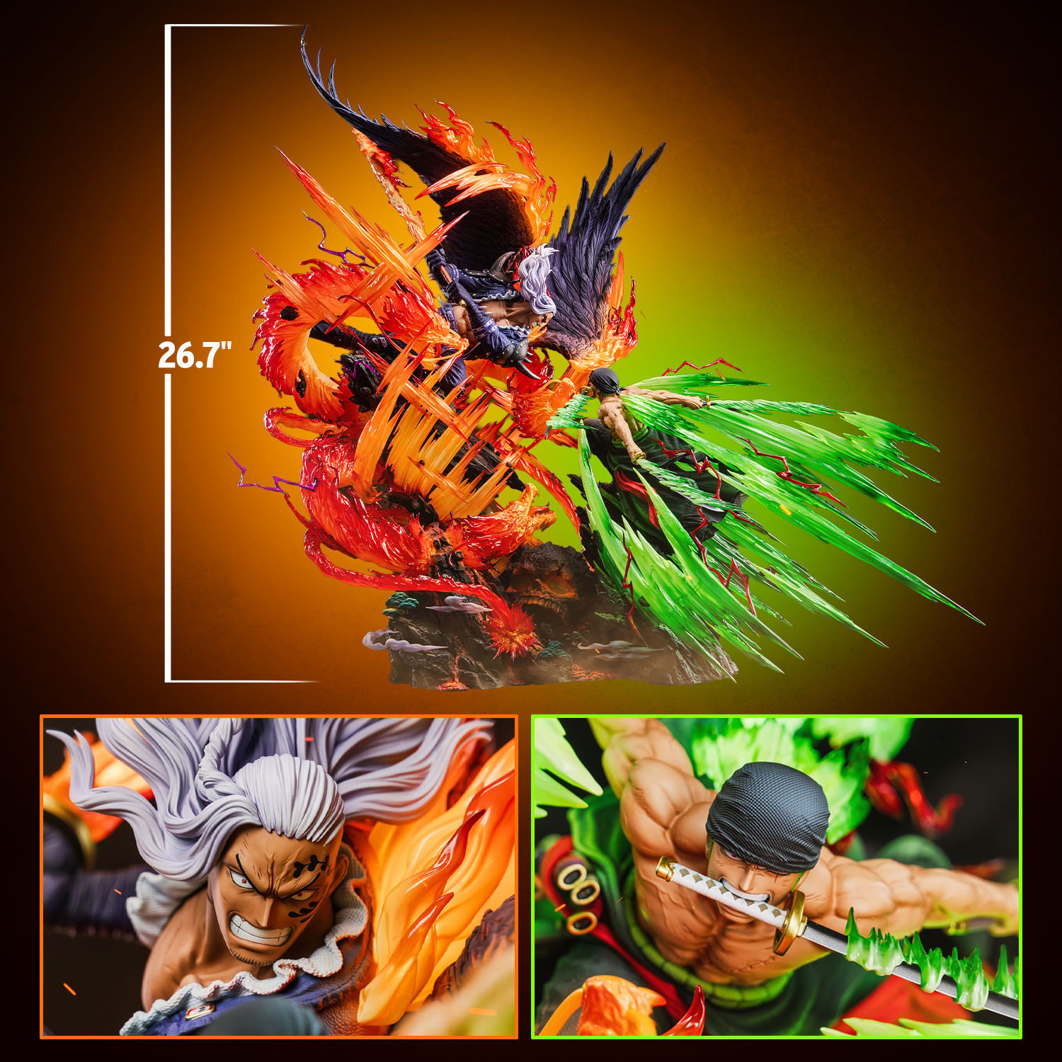 One Piece Zoro vs. King Statues  (Prototype Shown) View 2