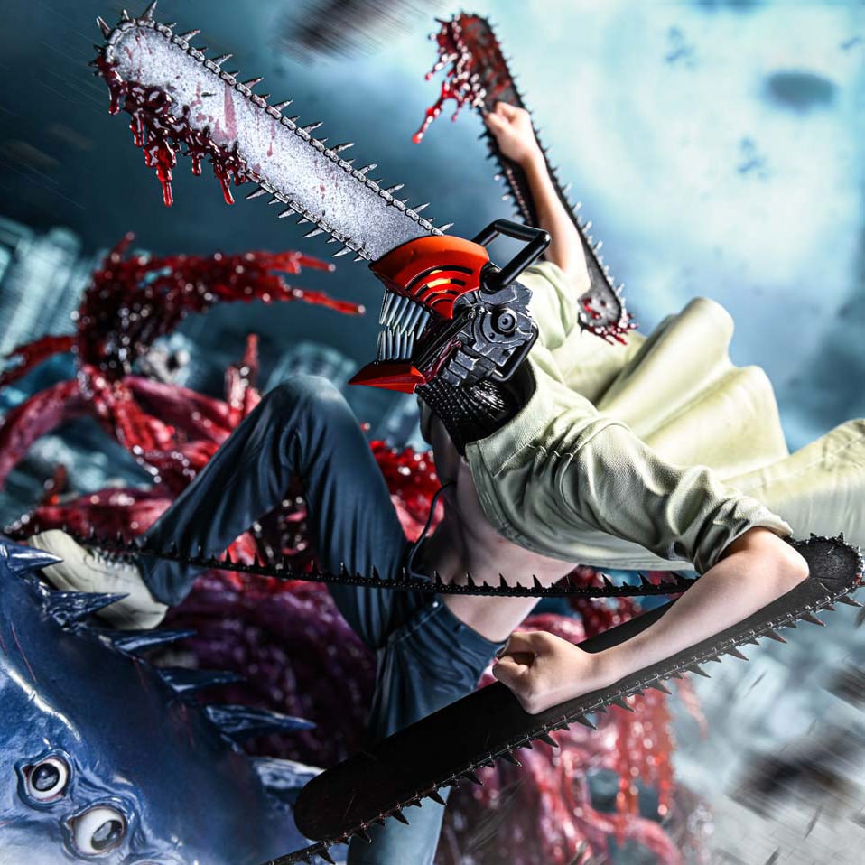 Chainsaw Man Chainsaw Man & Beam Statues  (Prototype Shown) View 4