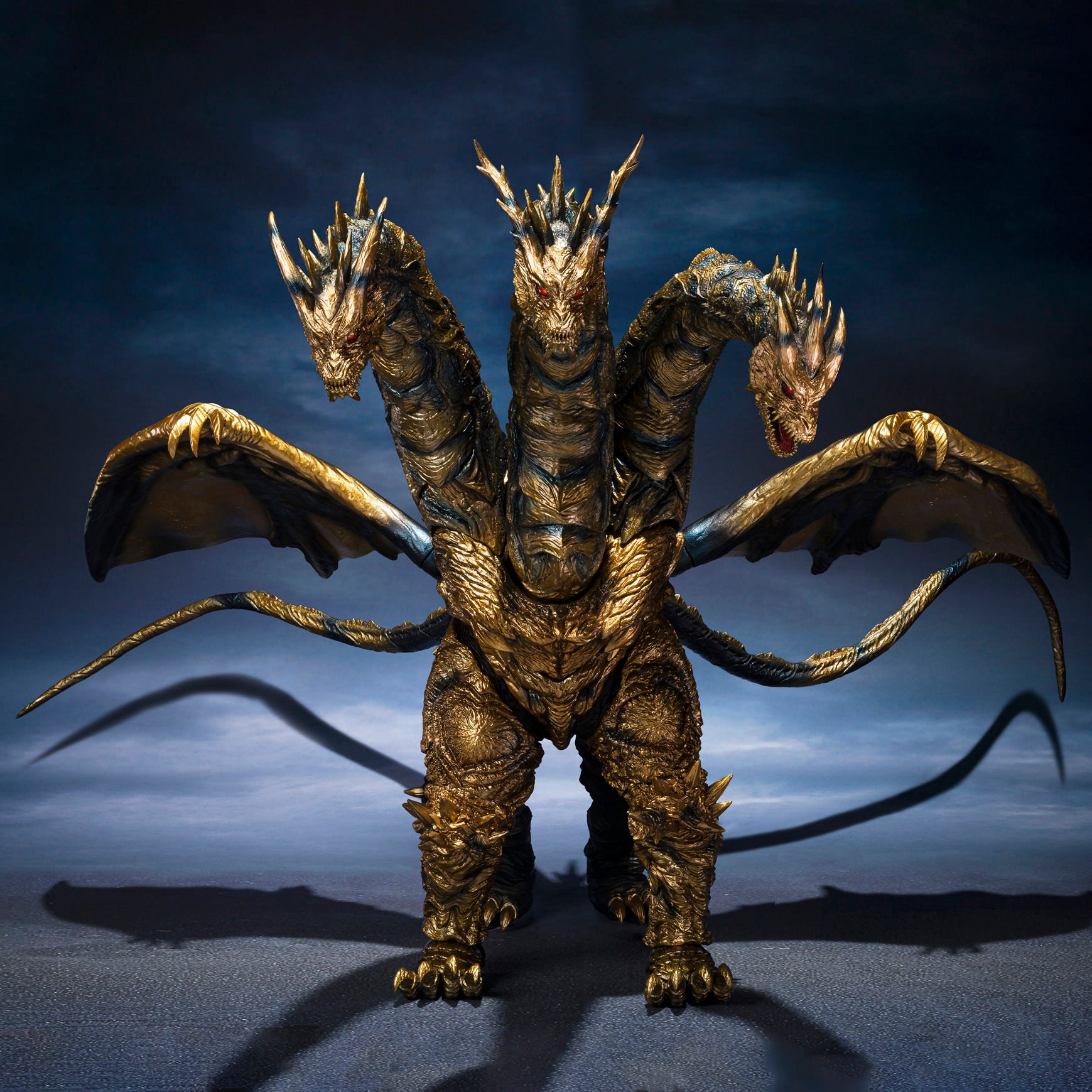 Godzilla KAIZER GHIDORAH S.H.MonsterArts Action Figure  (Prototype Shown) View 3