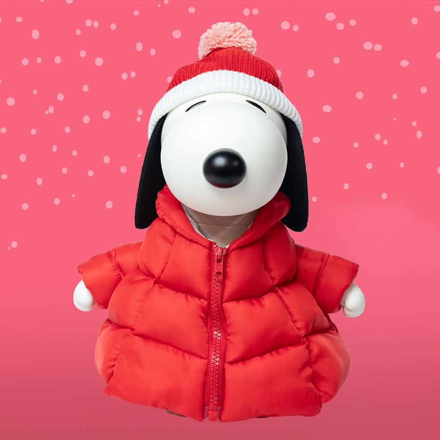 Peanuts Snoopy (Red Puffy Coat) Vinyl Collectible  (Prototype Shown) View 1