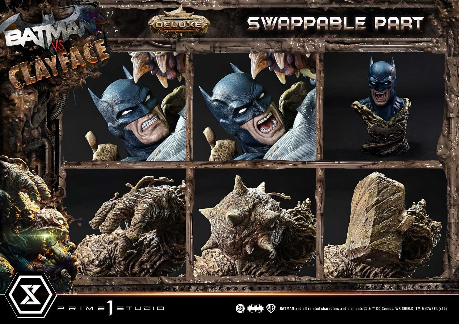 DC Comics Batman vs Clayface (Deluxe Version) Quarter Scale Statue  (Prototype Shown) View 7