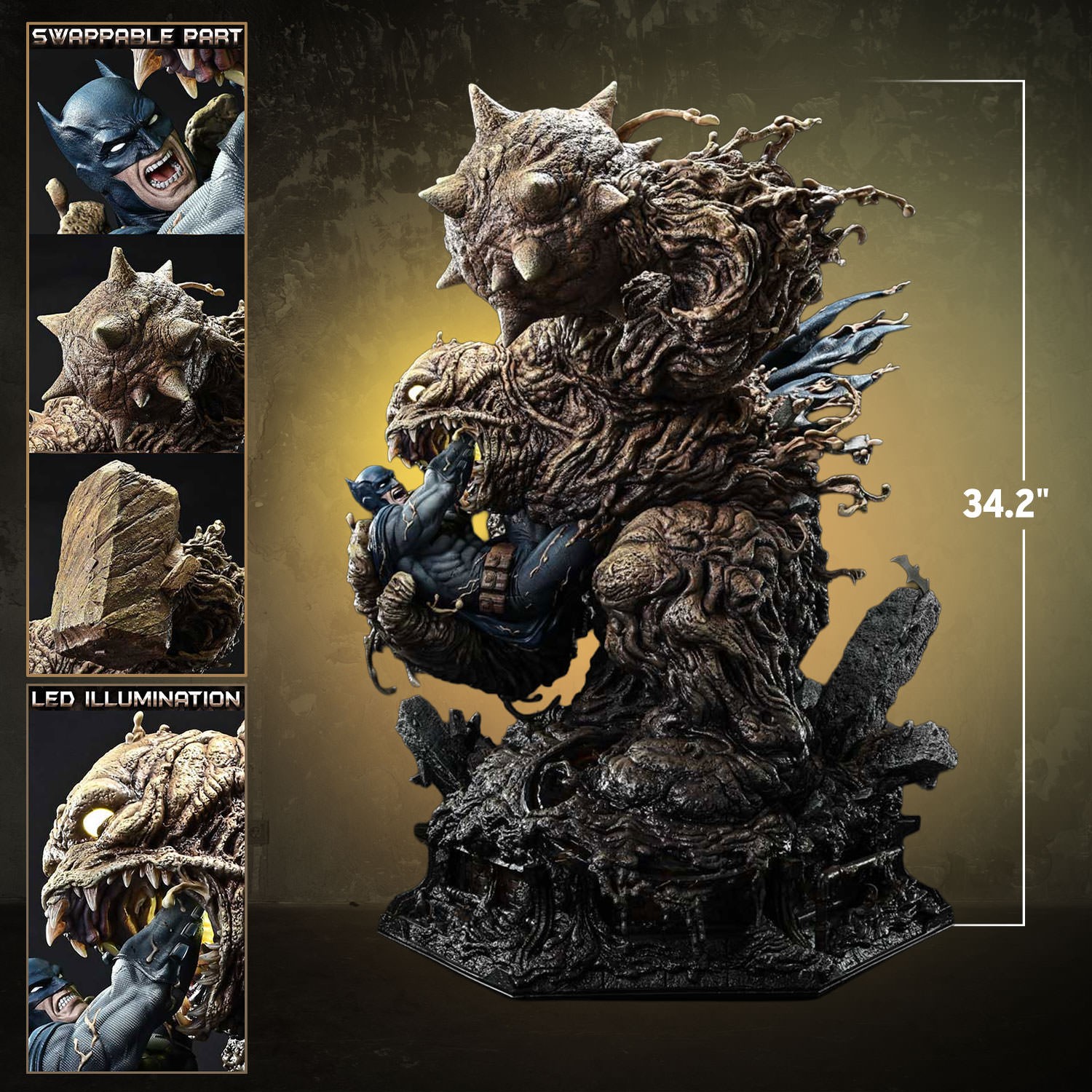DC Comics Batman vs Clayface (Deluxe Version) Quarter Scale Statue  (Prototype Shown) View 2