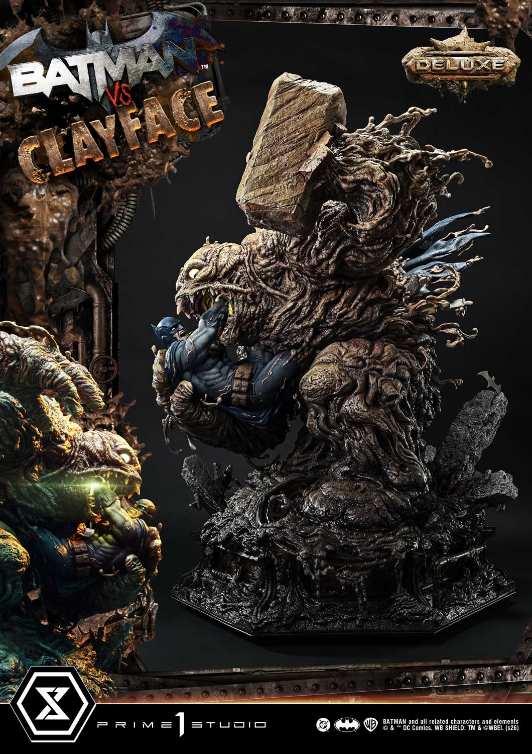 DC Comics Batman vs Clayface (Deluxe Bonus Version) Quarter Scale Statue  (Prototype Shown) View 11