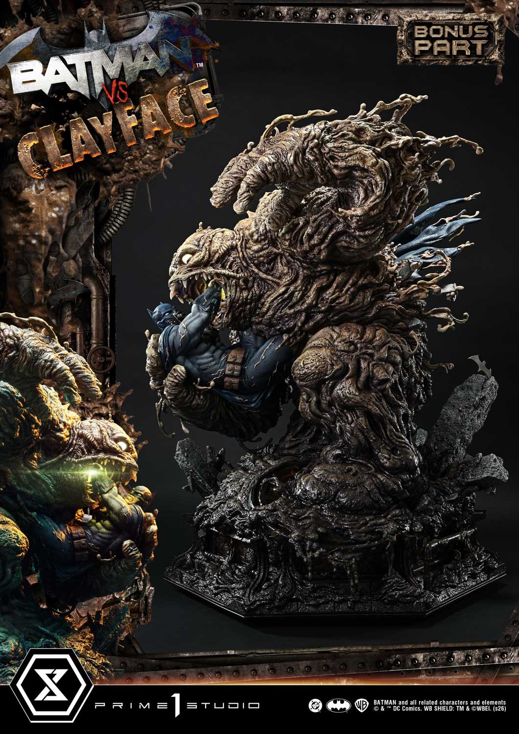 DC Comics Batman vs Clayface (Deluxe Bonus Version) Quarter Scale Statue  (Prototype Shown) View 12