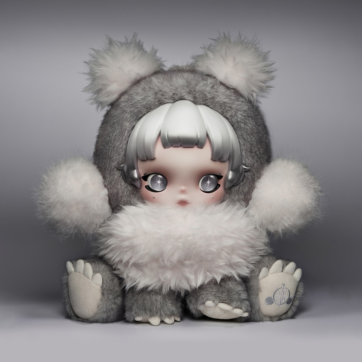 Skullpanda θ SKULLPANDA Punk Panda Plush Doll Collectible Doll  (Prototype Shown) View 1