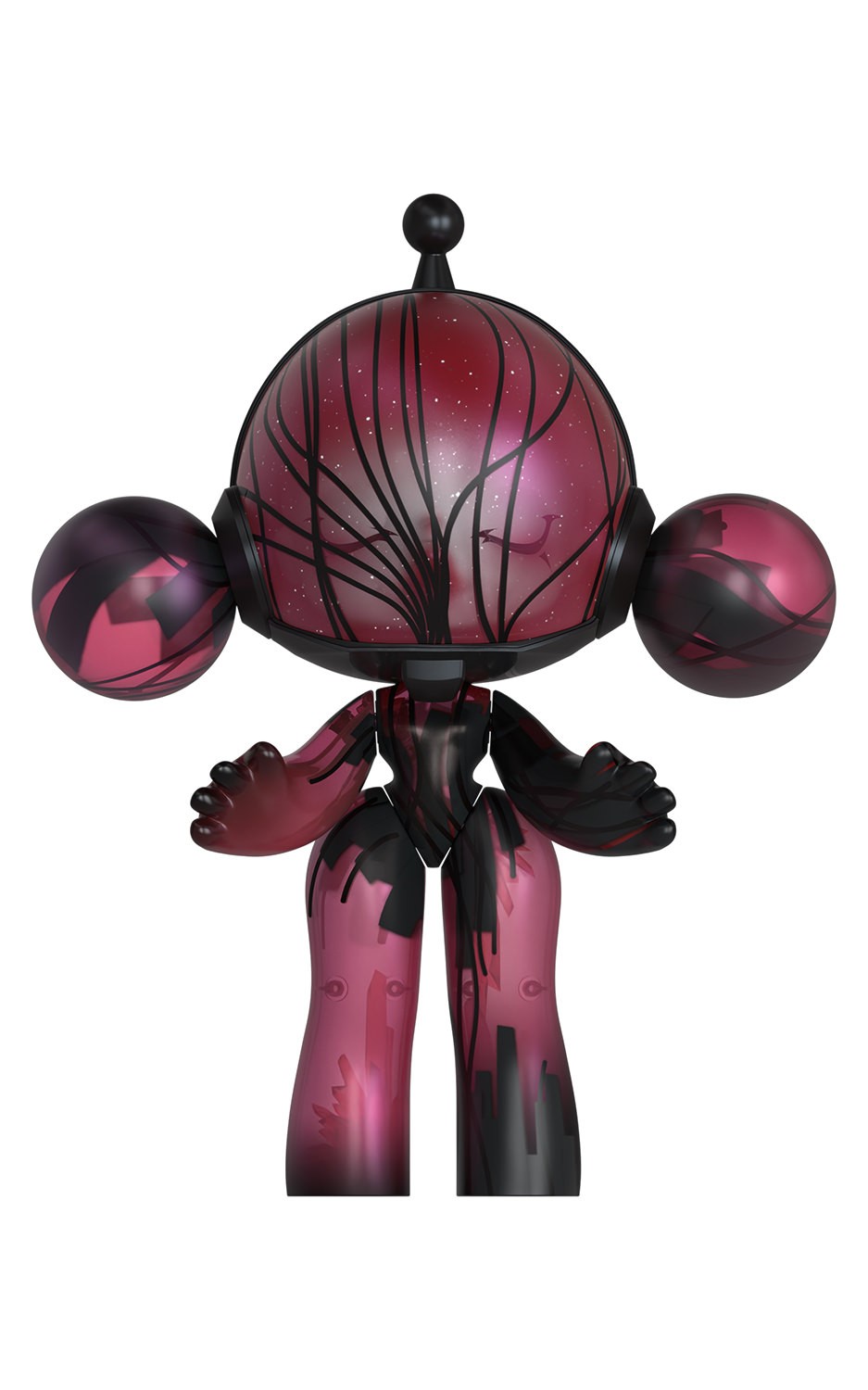 Skullpanda MEGA α SKULLPANDA 400% Red Crystal Collectible Figure  (Prototype Shown) View 7