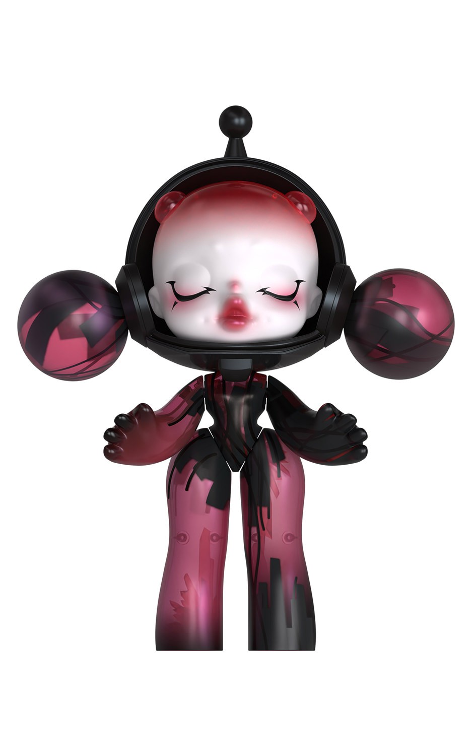 Skullpanda MEGA α SKULLPANDA 400% Red Crystal Collectible Figure  (Prototype Shown) View 12