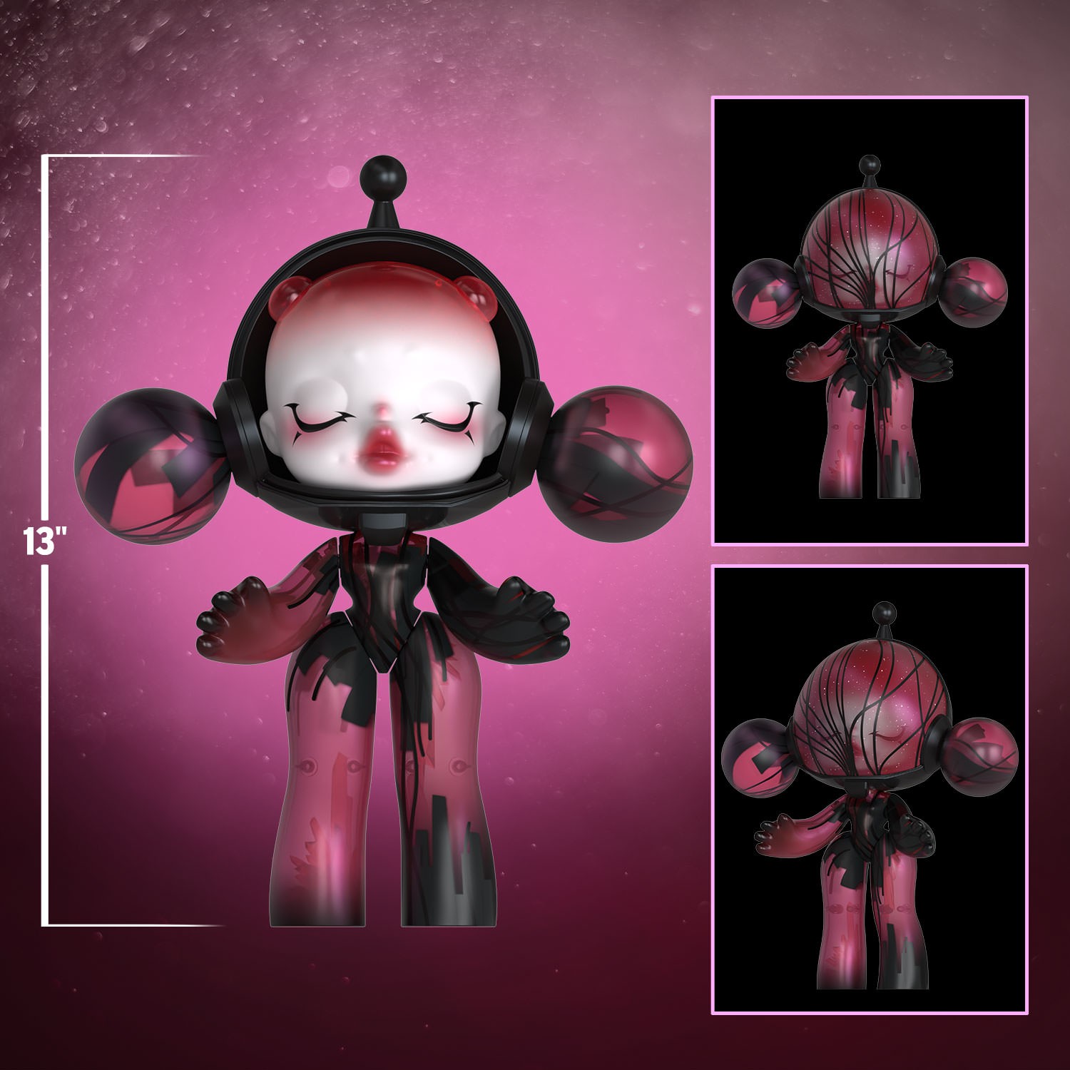Skullpanda MEGA α SKULLPANDA 400% Red Crystal Collectible Figure  (Prototype Shown) View 2