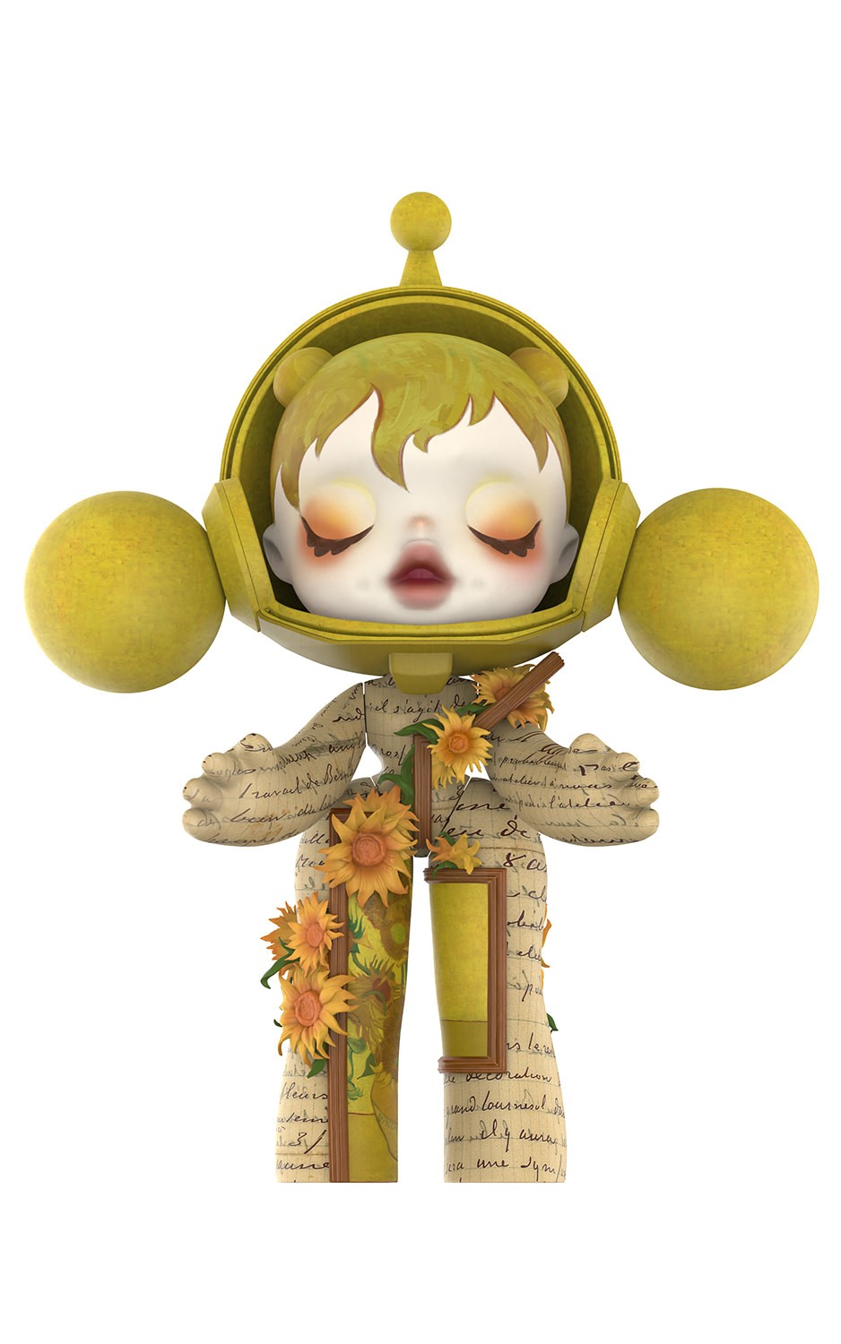 Skullpanda MEGA α SKULLPANDA 400% Van Gogh Museum Sunflowers Collectible Figure  (Prototype Shown) View 7